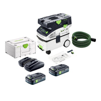 Festool CTLC MIDI I Basic Akku Absaugmobil 36 V 2x 18 V Staubklasse L 2x Akku 4 0 Ah Doppelladegeraet Systainer 0 - toolbrothers