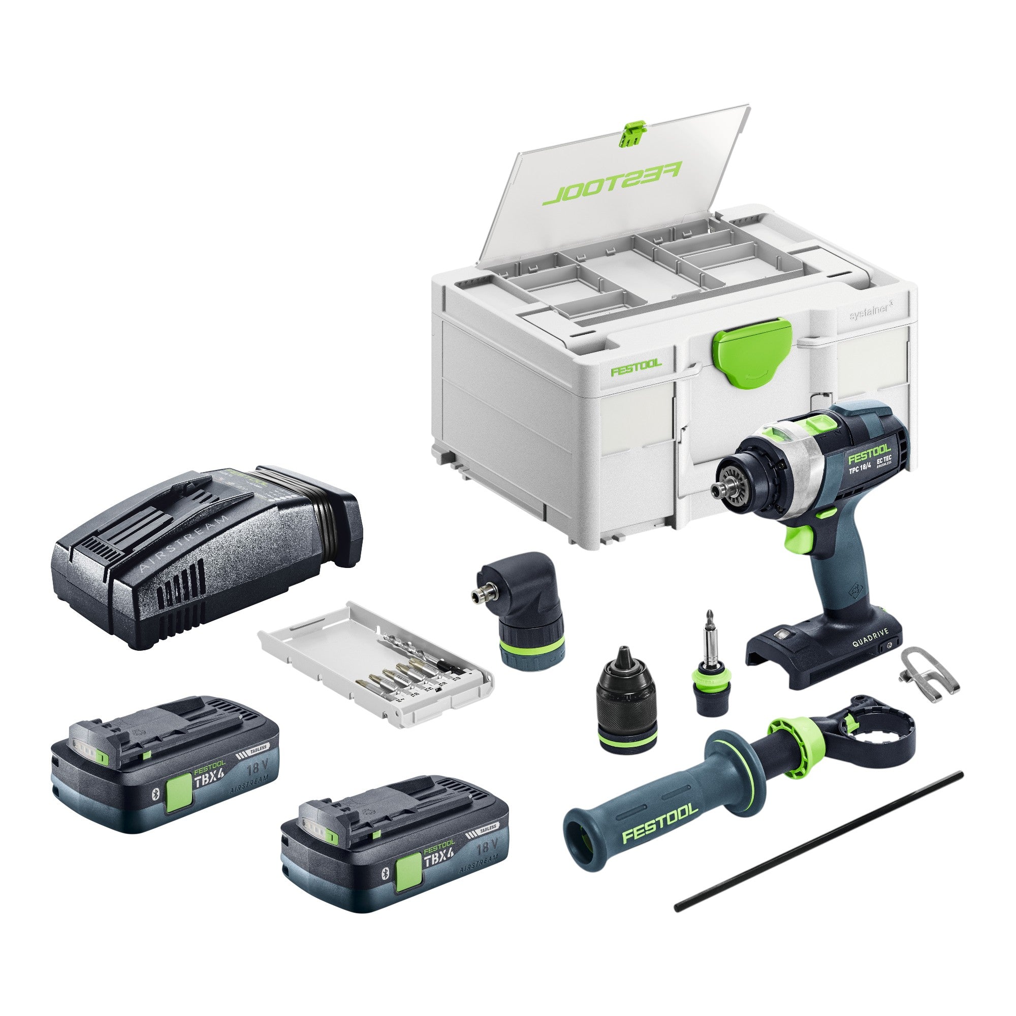 Festool TPC 18 4 Basic Set Akku Schlagbohrschrauber 18 V 75 Nm Brushless 2x Akku 4 0 Ah Schnellladegeraet Systainer 0 - toolbrothers