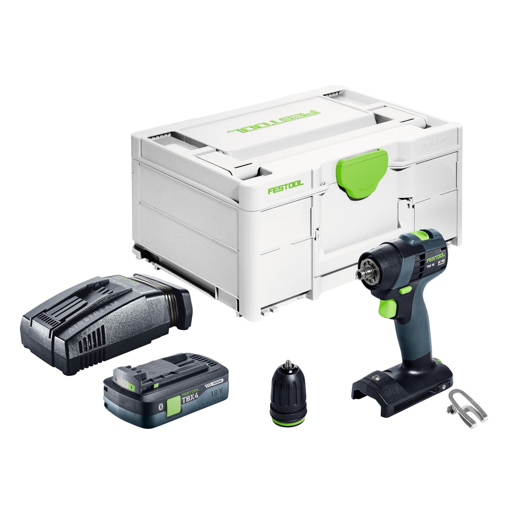 Festool TXS 18 Basic Akku Bohrschrauber 18 V 40 Nm Brushless 1x Akku 4 0 Ah Schnellladegeraet Systainer 0 - toolbrothers