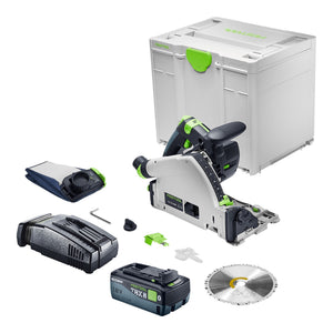 Festool TSC 55 KSEB-Basic Akku Tauchsäge 18 V 160 mm Brushless + 1x Akku 8,0 Ah + Schnellladegerät + Systainer