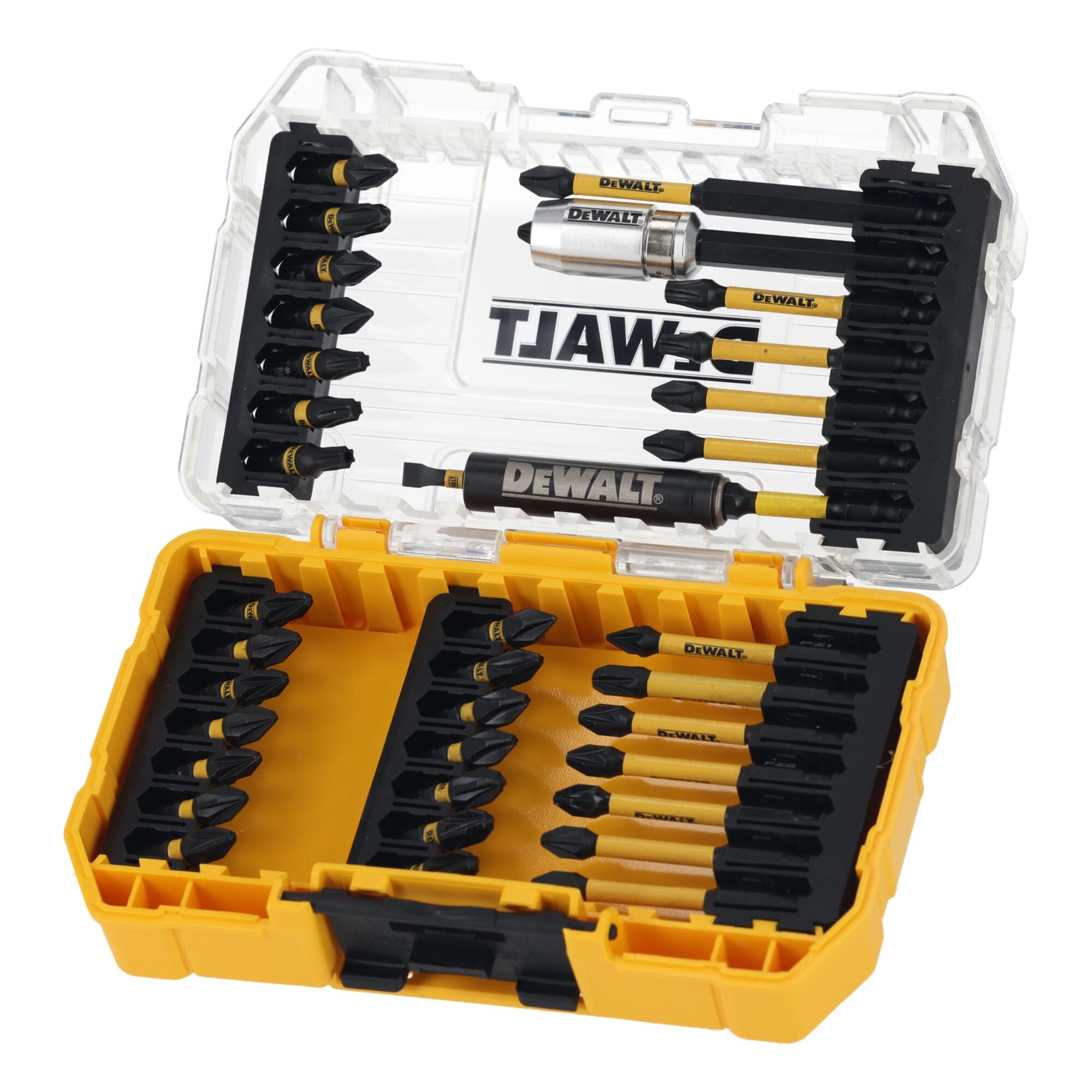 DeWalt EXTREME FlexTORQ Schraubendreher Bit Set 37 tlg DT 70731T QZ Pozidriv Phillips Schlitz Torx Hex 0 - toolbrothers