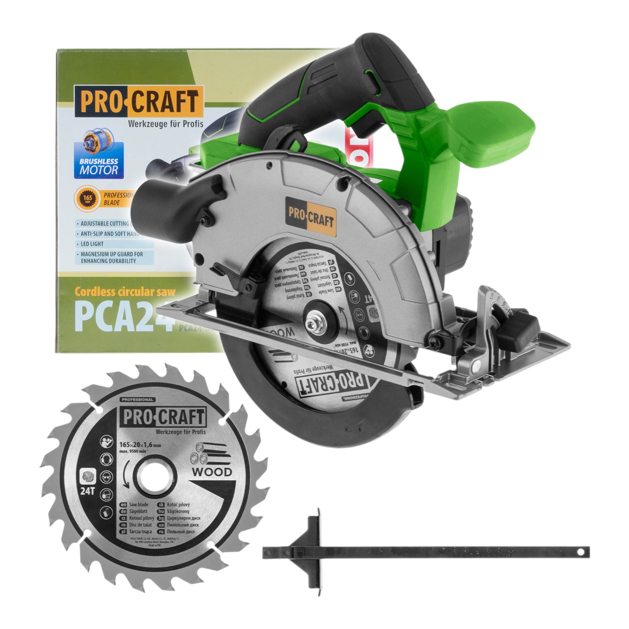 Procraft PCA24bb Akku Handkreissaege 20 V 165 mm Brushless Solo ohne Akku ohne Ladegeraet 0 - toolbrothers