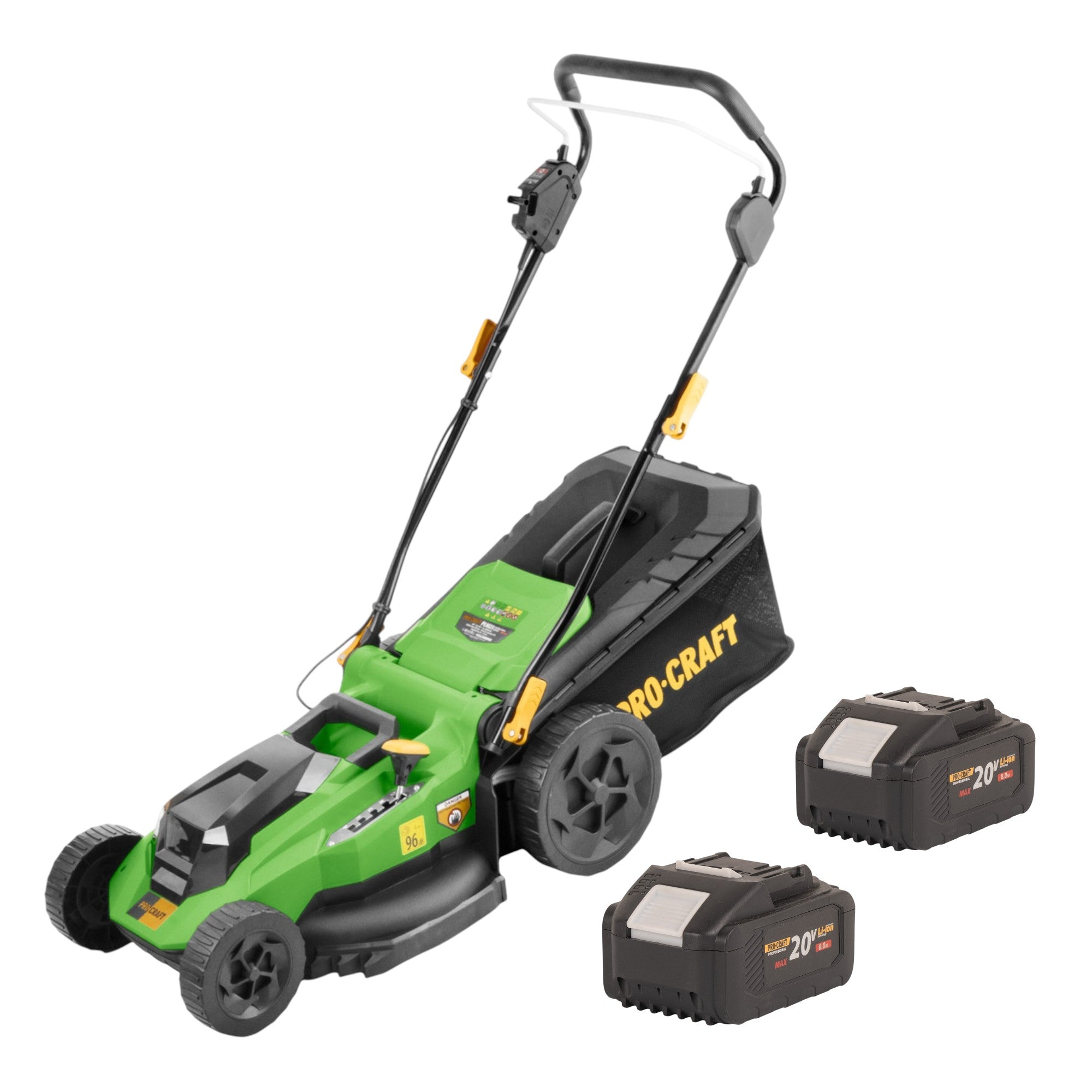 Procraft PLM23bb Akku Rasenmaeher 40 V 2x 20 V 430 mm Brushless 2x Akku 8 0 Ah ohne Ladegeraet 0 - toolbrothers