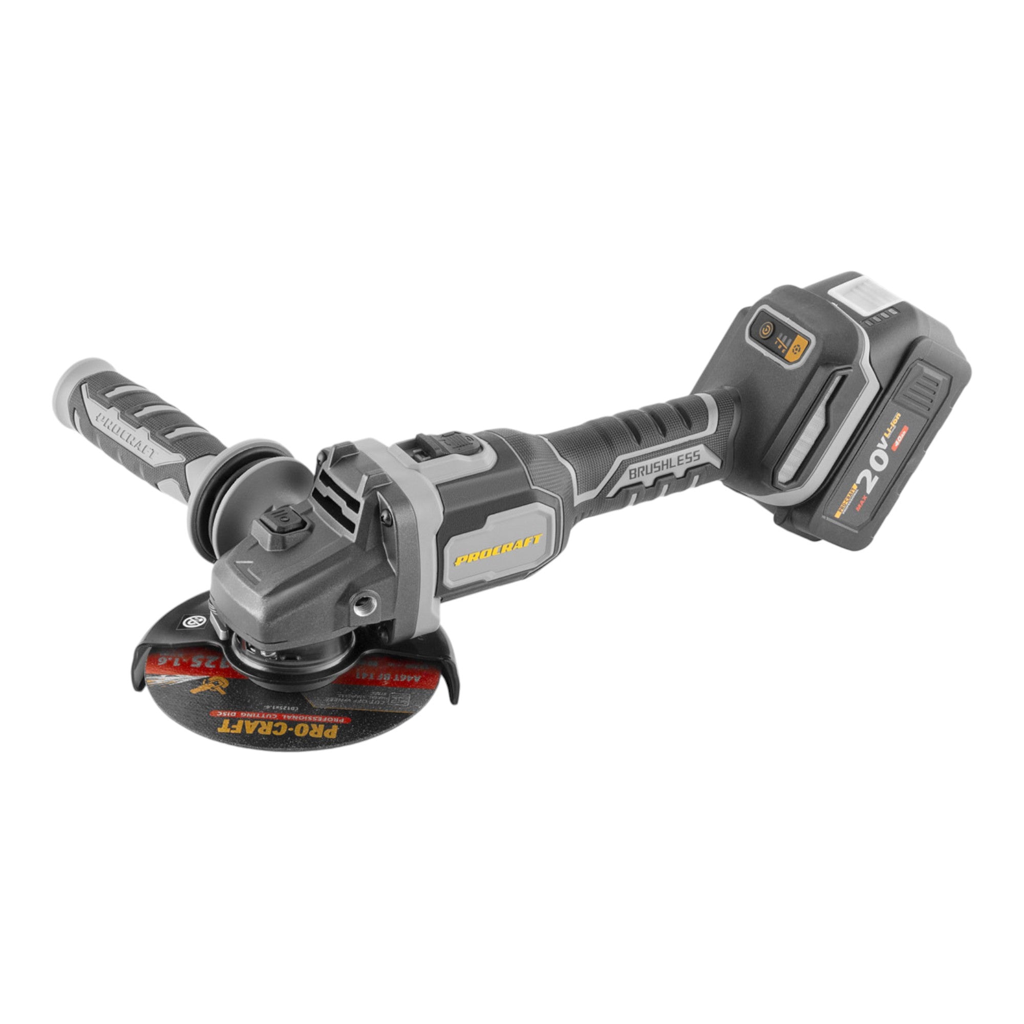 Procraft Industrial AG125B 1B C Akku Winkelschleifer 20 V 125 mm Brushless 1x Akku 4 0 Ah Ladegeraet Koffer 1 - toolbrothers