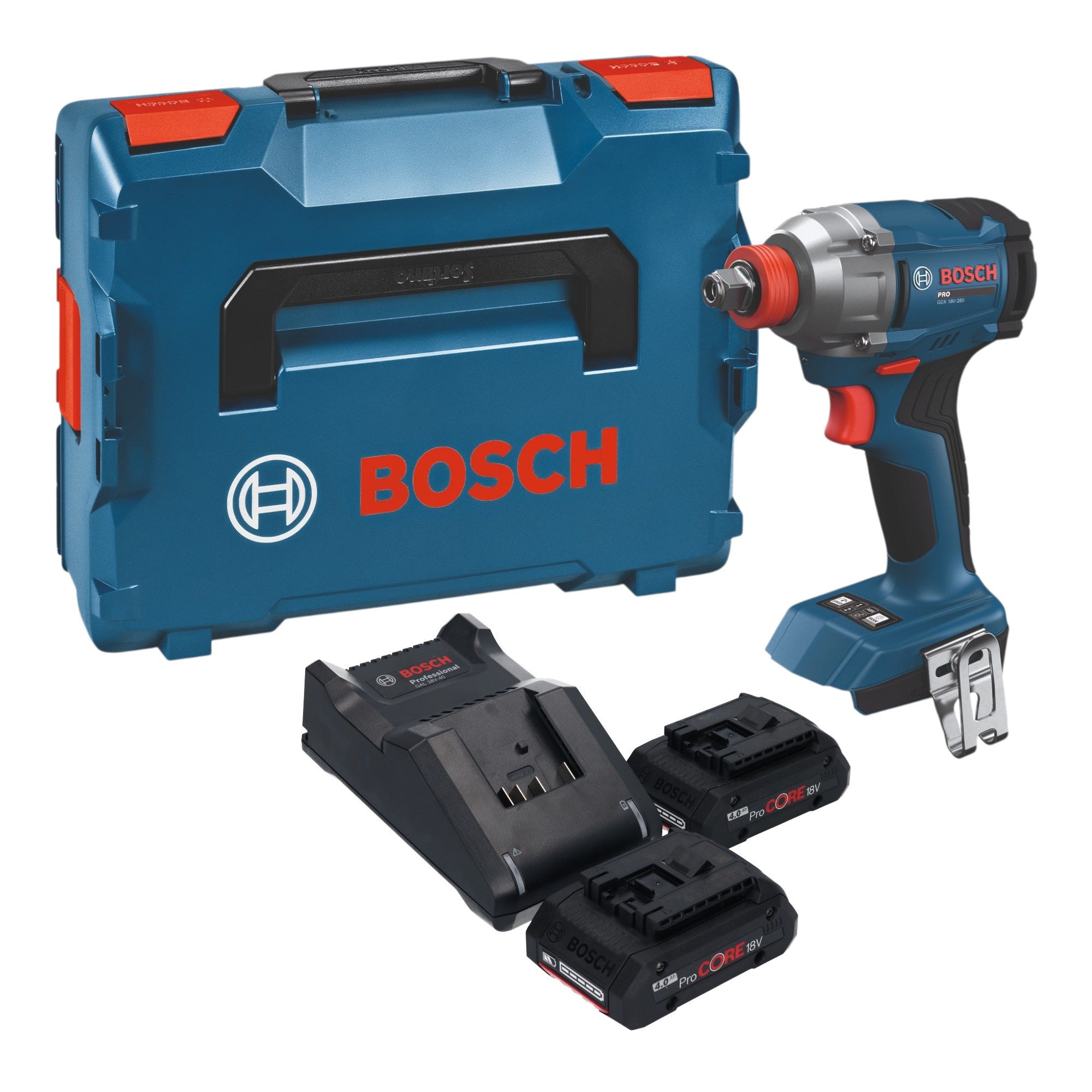 Bosch GDX 18V 285 Professional Akku Drehschlagschrauber 18 V 285 Nm 2x ProCORE Akku 4 0 Ah Ladegeraet L Boxx 0 - toolbrothers