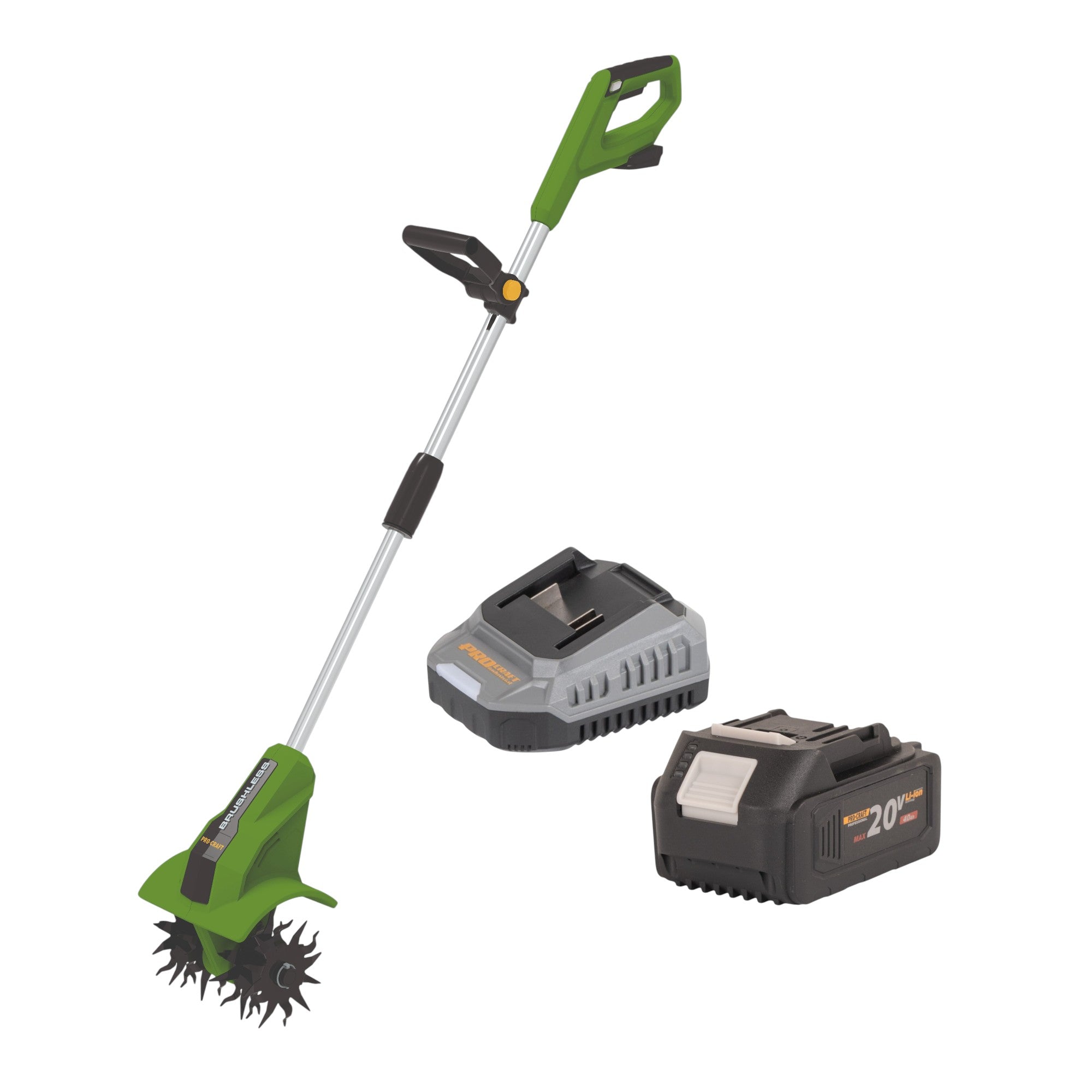 Procraft CT20bb Akku Kultivator 20 V 224 mm Brushless 1x Akku 4 0 Ah Ladegeraet 0 - toolbrothers