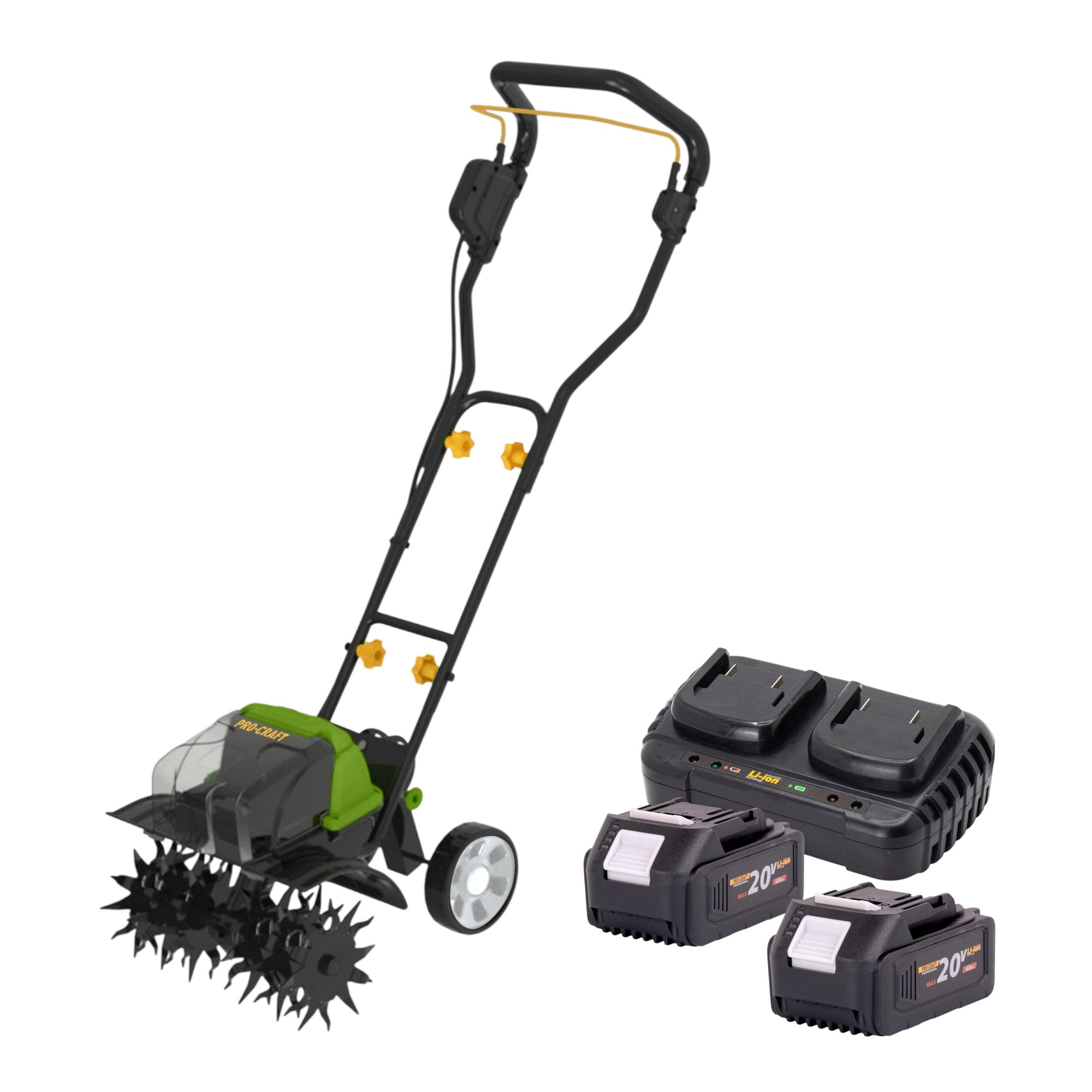 Procraft CT20 2bb Akku Kultivator 40 V 2x 20 V 360 mm Brushless 2x Akku 4 0 Ah Ladegeraet 0 - toolbrothers