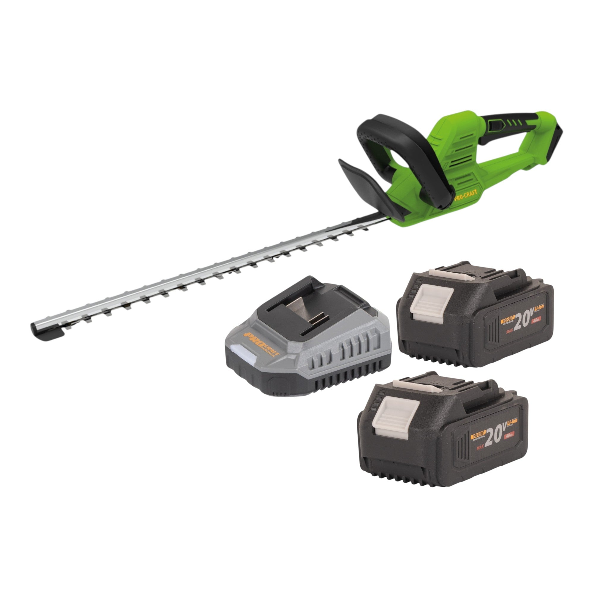 Procraft PZA26bb Akku Heckenschere 20 V 550 mm Brushless 2x Akku 4 0 Ah Ladegeraet 0 - toolbrothers
