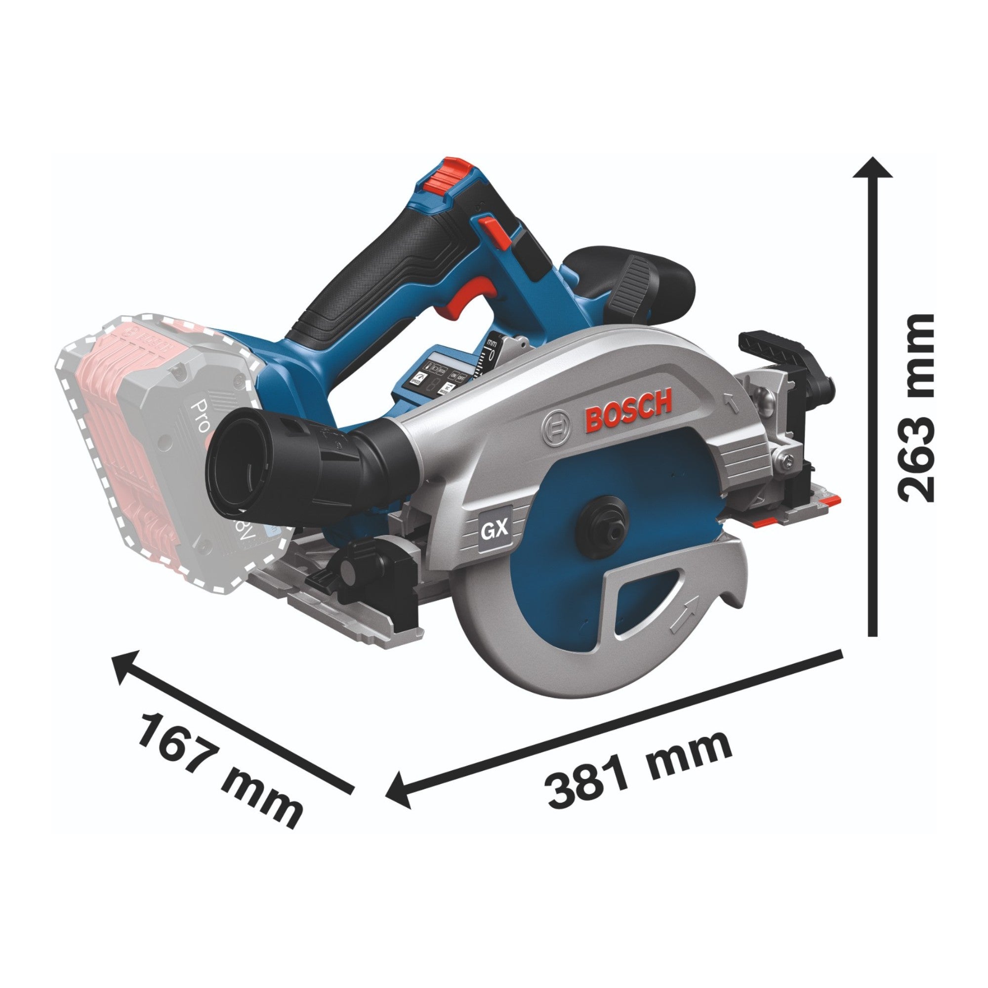 Bosch GKS 18V 57 2 GX Professional Akku Kreissaege 18 V 165 mm Brushless 2x ProCORE Akku 5 5 Ah Ladegeraet L Boxx 4 - toolbrothers