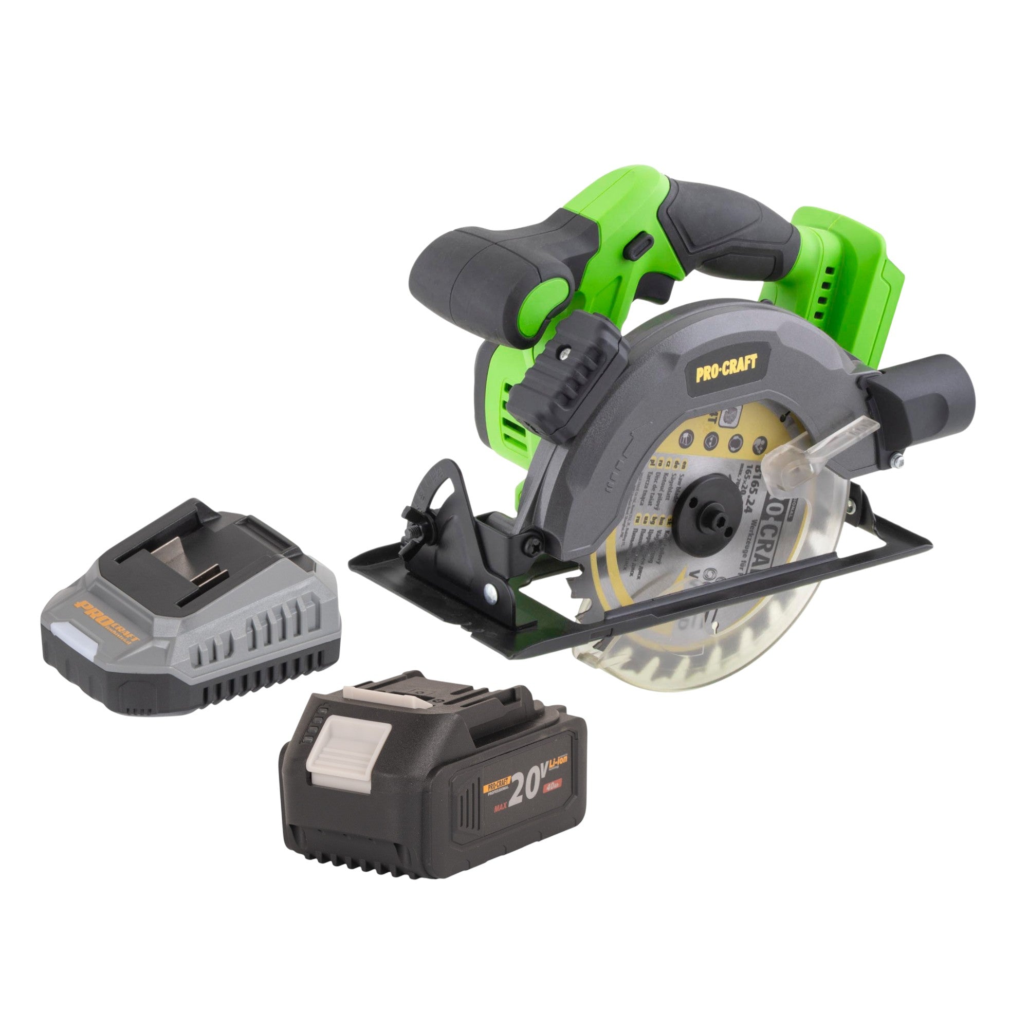 Procraft PCA28bb Akku Kreissaege 20 V 165 mm Brushless 1x Akku 4 0 Ah Ladegeraet 0 - toolbrothers