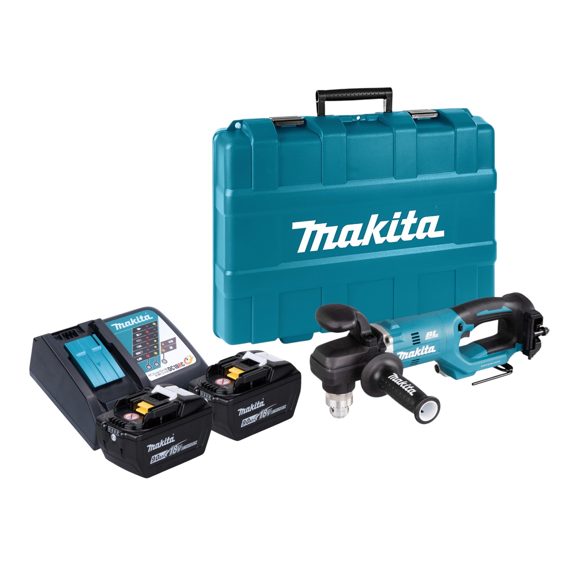 Makita DDA 450 ZK Akku Winkelbohrmaschine 18 V 70 Nm Brushless 2x Akku 9 0 Ah Ladegeraet Koffer 0 - toolbrothers