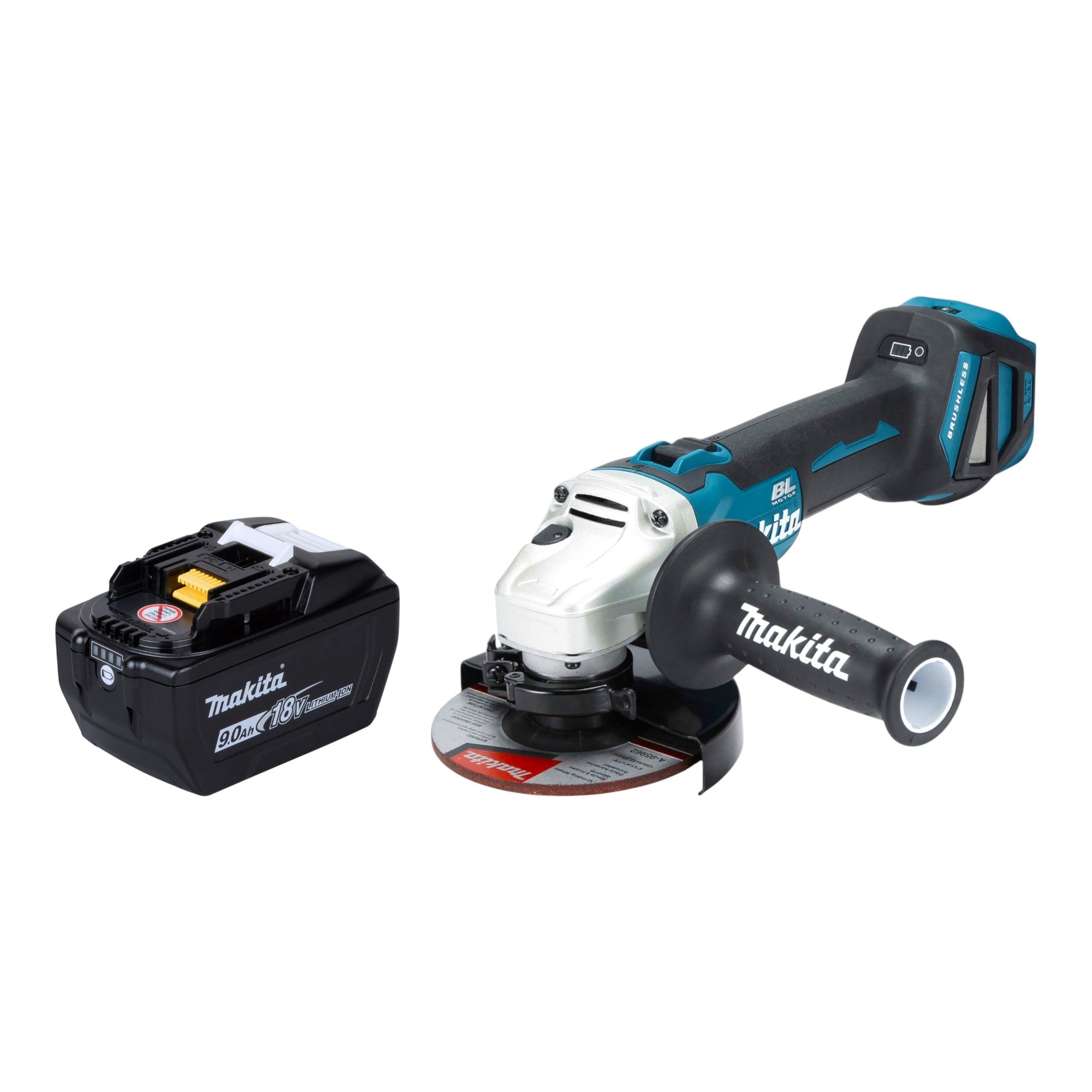 Makita DGA 511 Z Akku Winkelschleifer 18 V 125 mm Brushless 1x Akku 9 0 Ah ohne Ladegeraet 0 - toolbrothers
