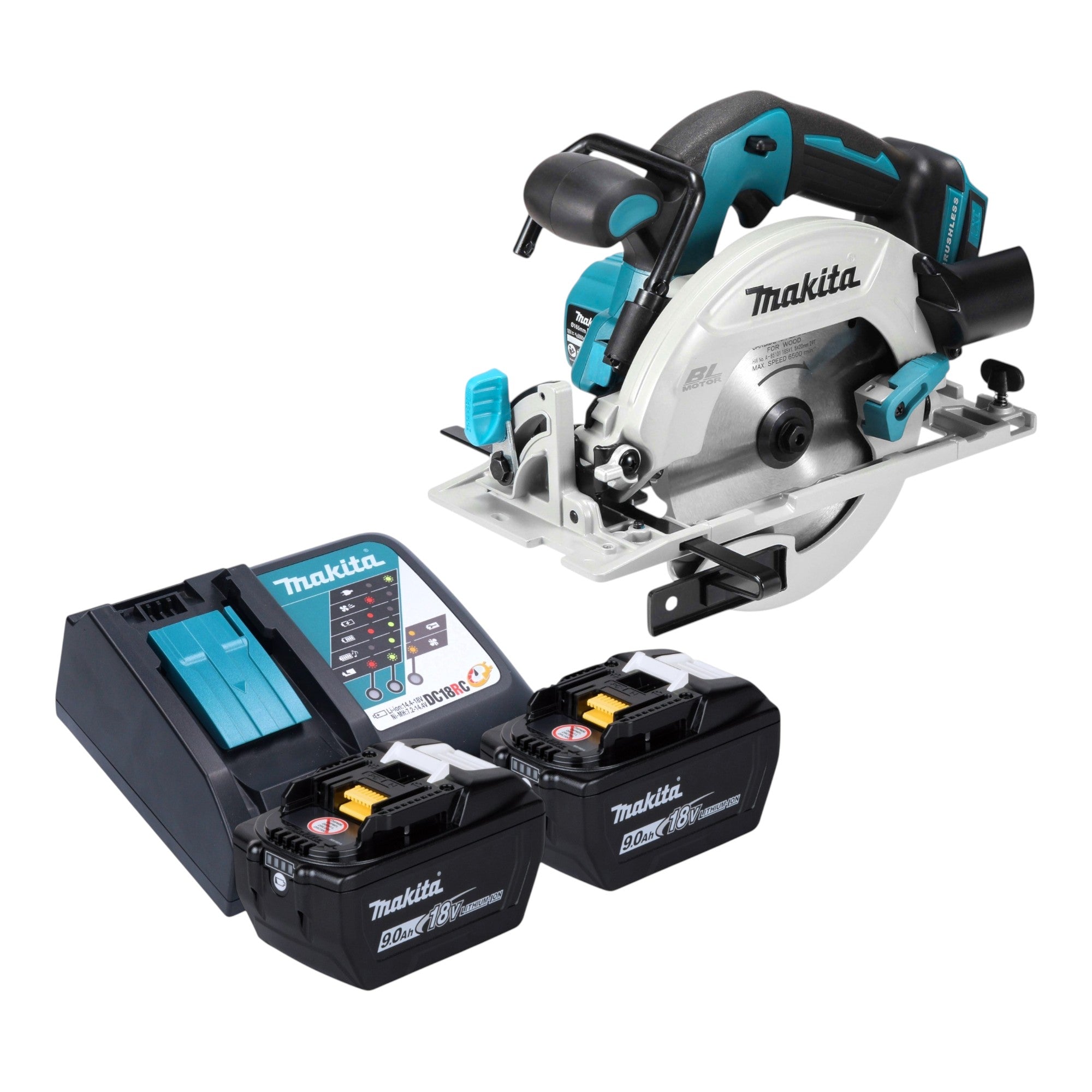 Makita DHS 680 Z Akku Handkreissaege 18 V 165 mm Brushless 2x Akku 9 0 Ah Ladegeraet 0 - toolbrothers