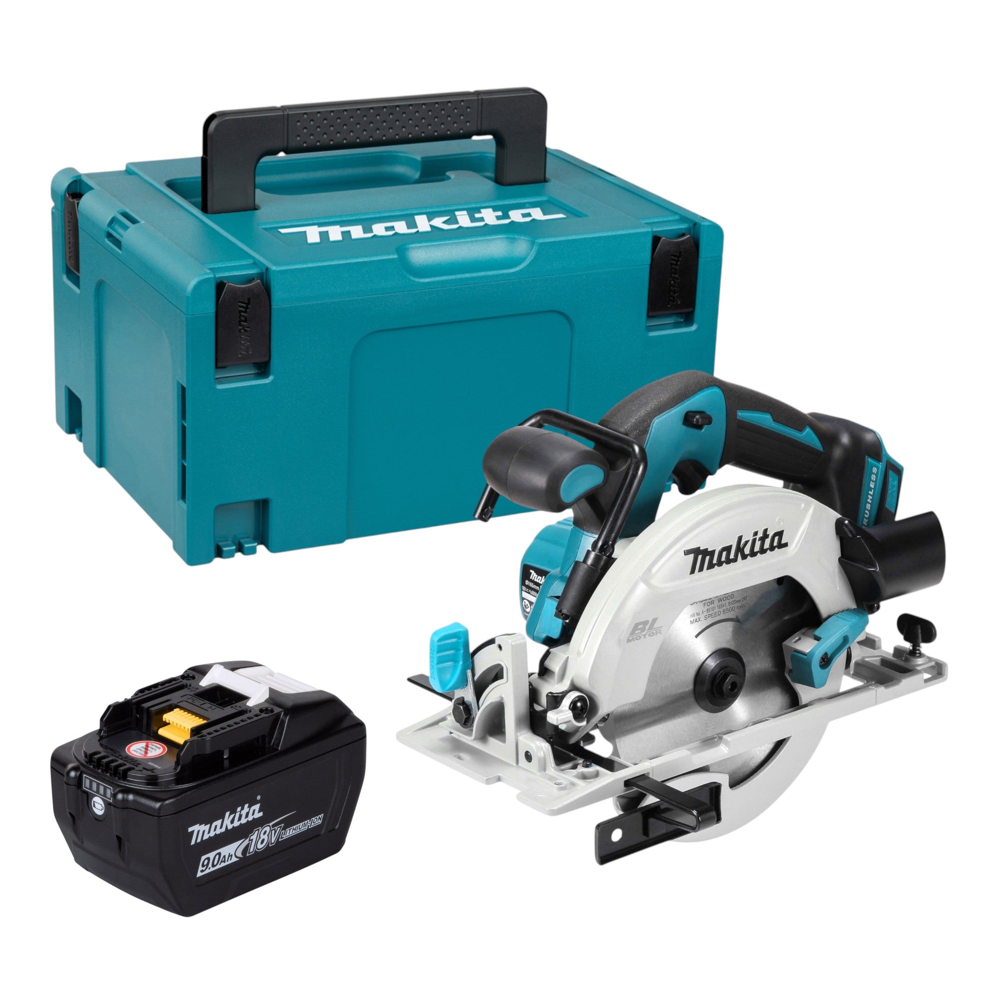 Makita DHS 680 Z Akku Handkreissaege 18 V 165 mm Brushless 1x Akku 9 0 Ah Makpac ohne Ladegeraet 0 - toolbrothers