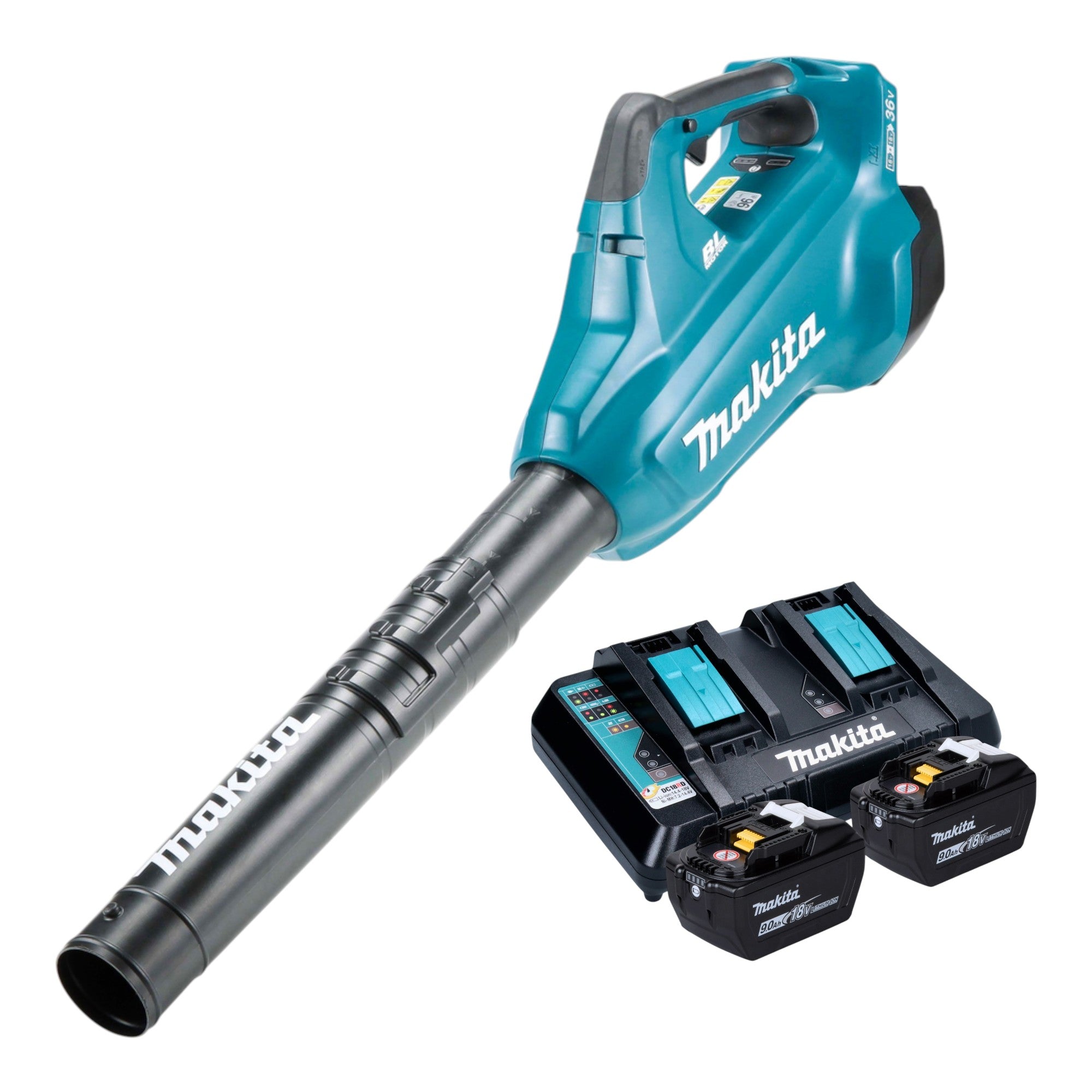 Makita DUB 362 Z Akku Laubblaeser Geblaese 18 V 2x 18 V 2x Akku 9 0 Ah Ladegeraet 0 - toolbrothers