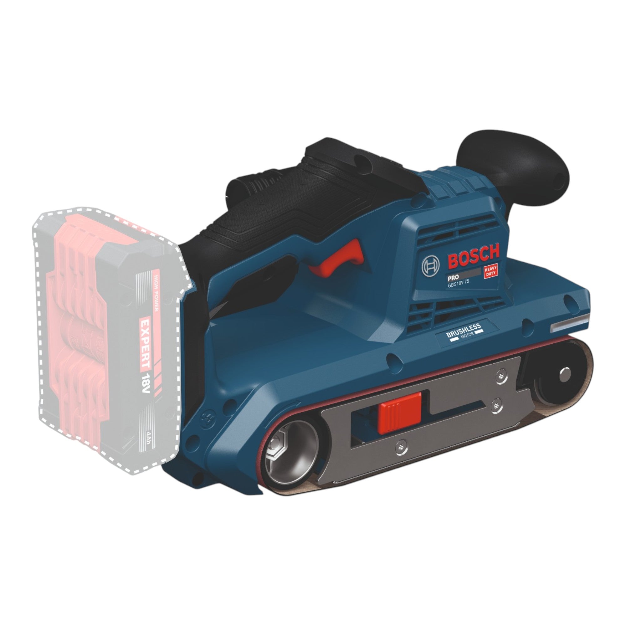Bosch GBS 18V 75 Akku Bandschleifer 18 V 76 x 533 mm Brushless 1x ProCORE Akku 4 0 Ah Ladegeraet 3 - toolbrothers