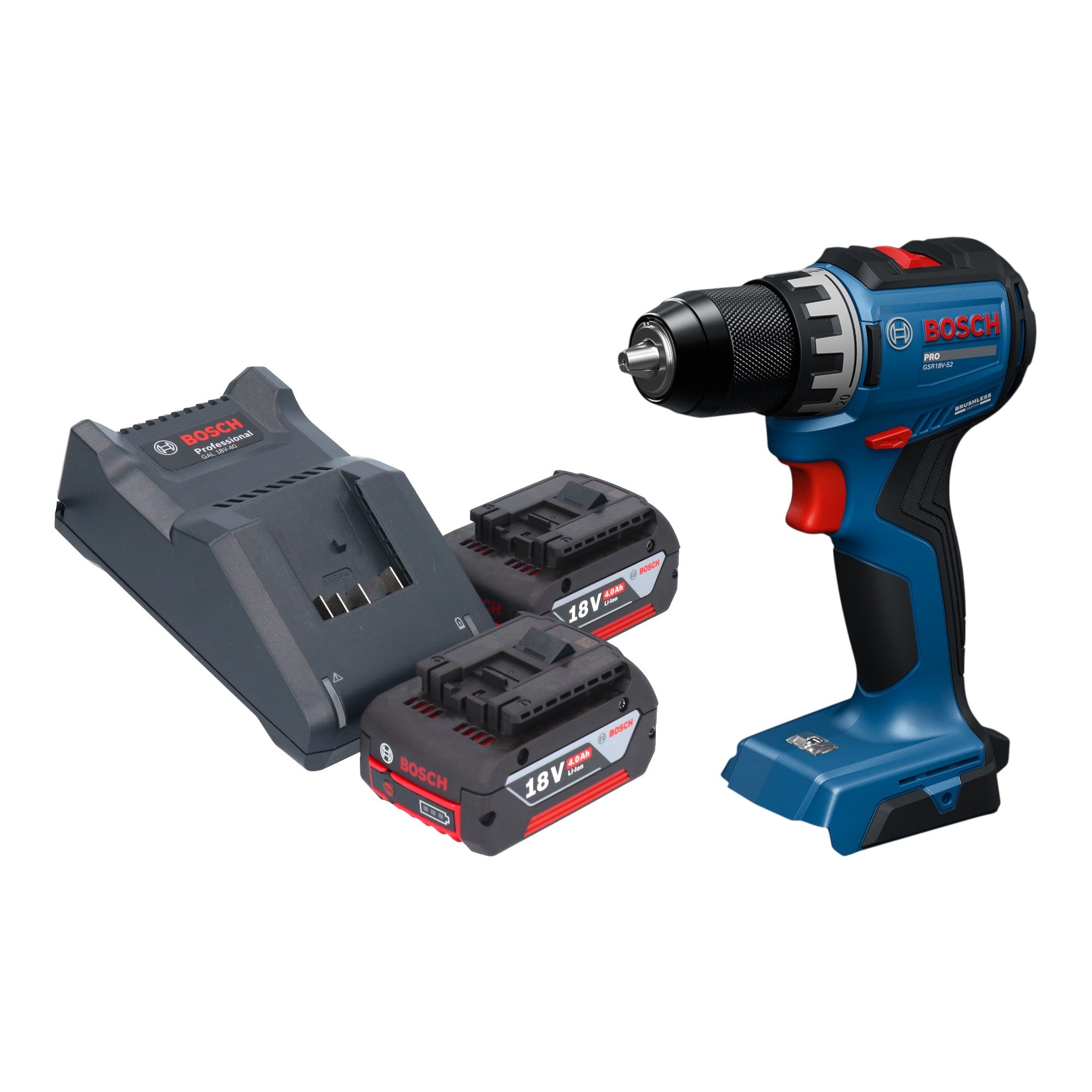 Bosch GSR 18V 52 Professional Akku Bohrschrauber 18 V 70 Nm Brushless 2x Akku 4 0 Ah Ladegeraet 0 - toolbrothers