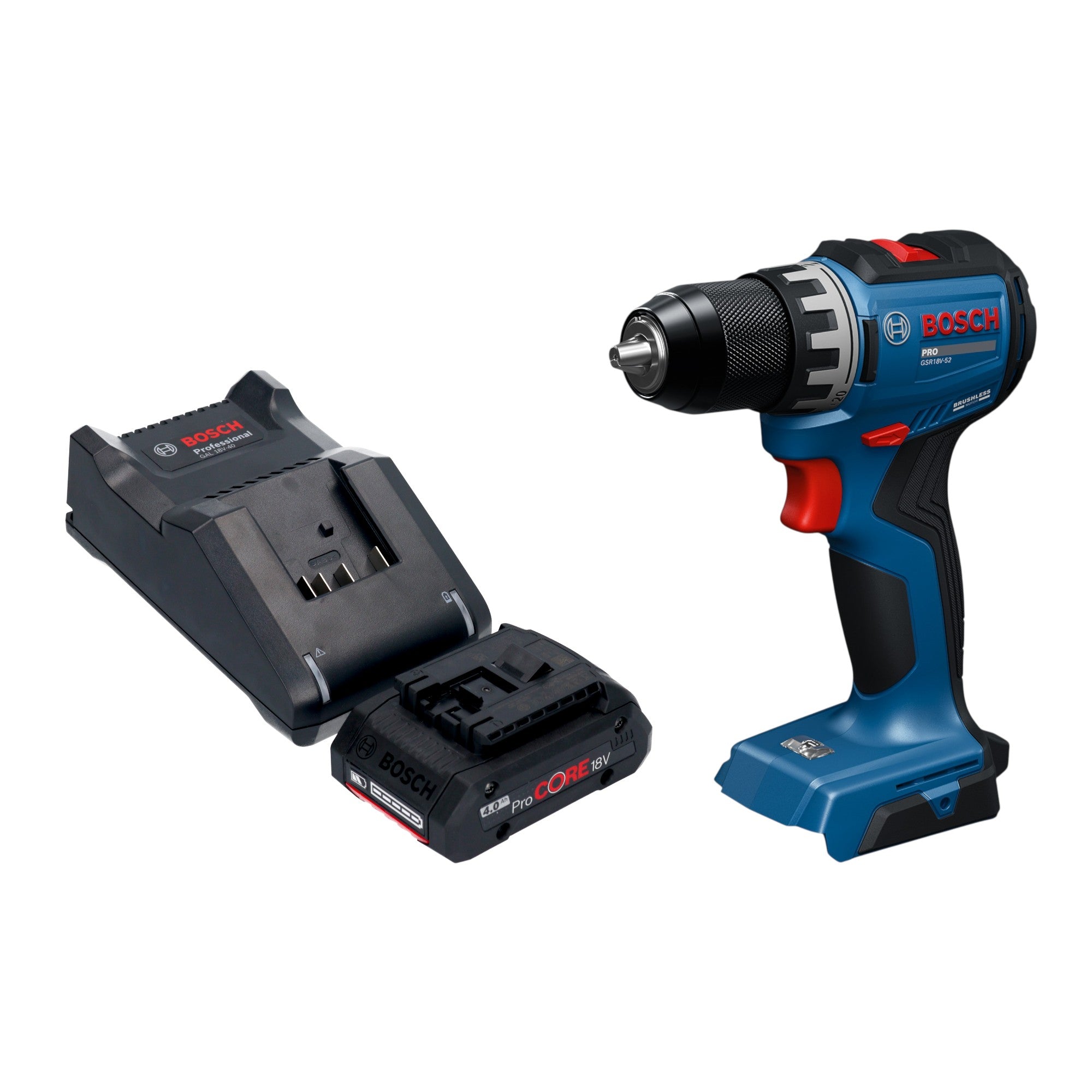 Bosch GSR 18V 52 Professional Akku Bohrschrauber 18 V 70 Nm Brushless 1x ProCORE Akku 4 0 Ah Ladegeraet 0 - toolbrothers