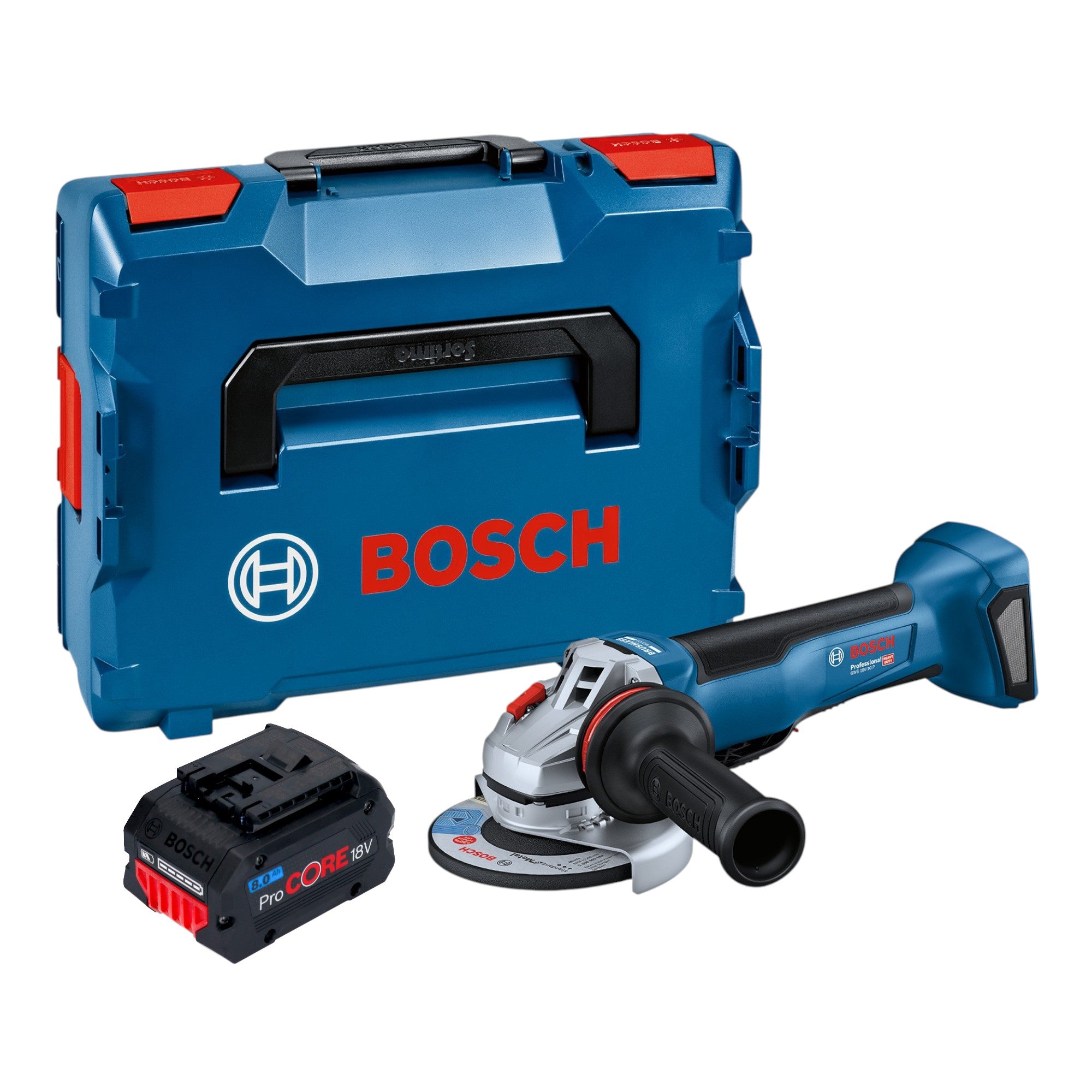 Bosch GWS 18V 10 P Professional Akku Winkelschleifer 18 V 125 mm Brushless 1x ProCORE Akku 8 0 Ah L Boxx ohne Ladegeraet 0 - toolbrothers