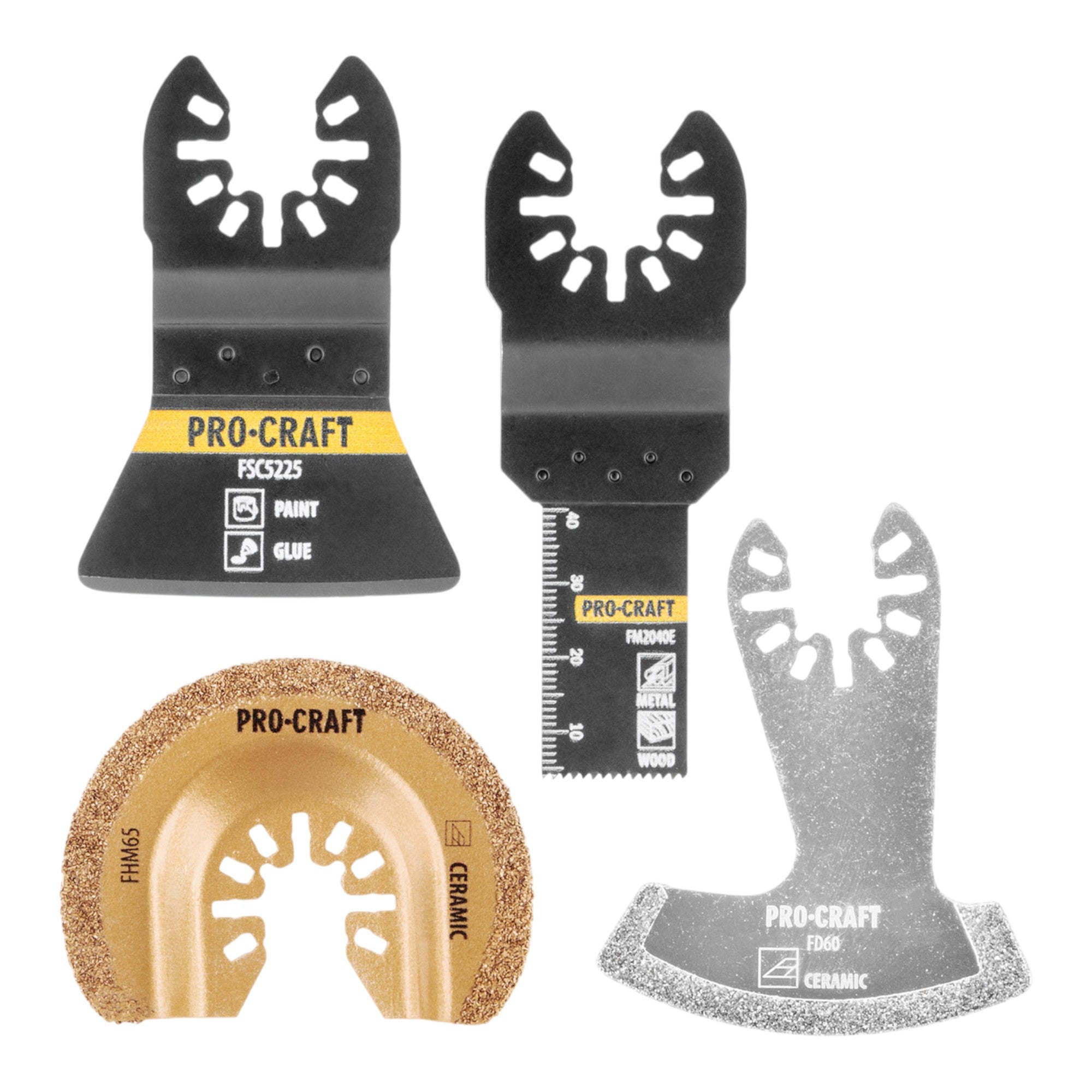 Procraft MB4 Universal Zubehoer Set 4 tlg fuer oszillierende Multifunktionswerkzeuge 1 - toolbrothers