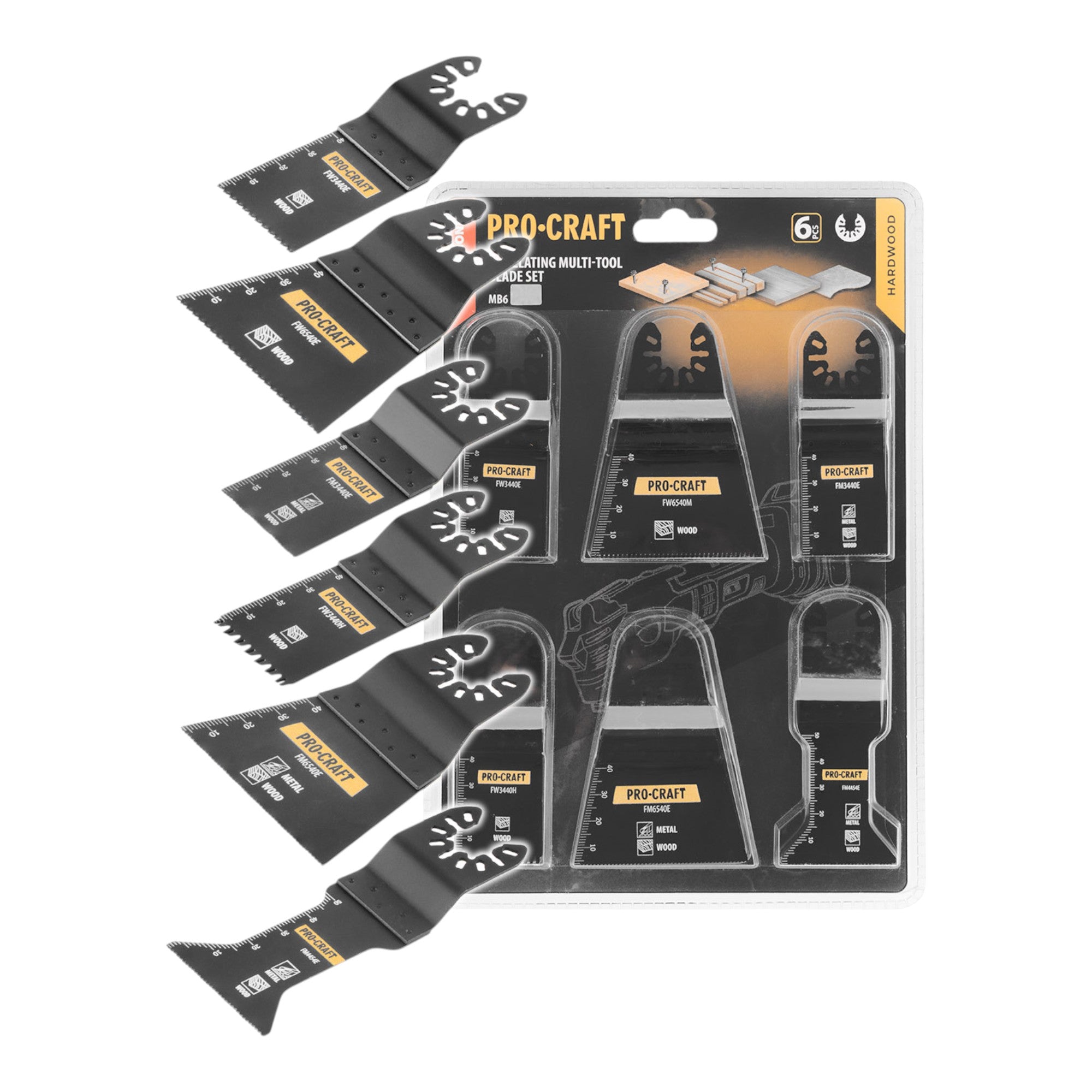 Procraft MB8 Universal Zubehoer Set 8 tlg fuer oszillierende Multifunktionswerkzeuge 0 - toolbrothers