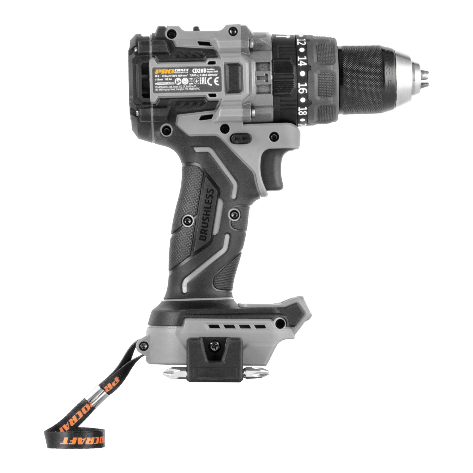 Procraft Industrial CD20B BB Akku Schlagbohrschrauber 20 V 150 Nm Brushless 1x Akku 2 0 Ah Ladegeraet RHINO Toolcase 4 - toolbrothers