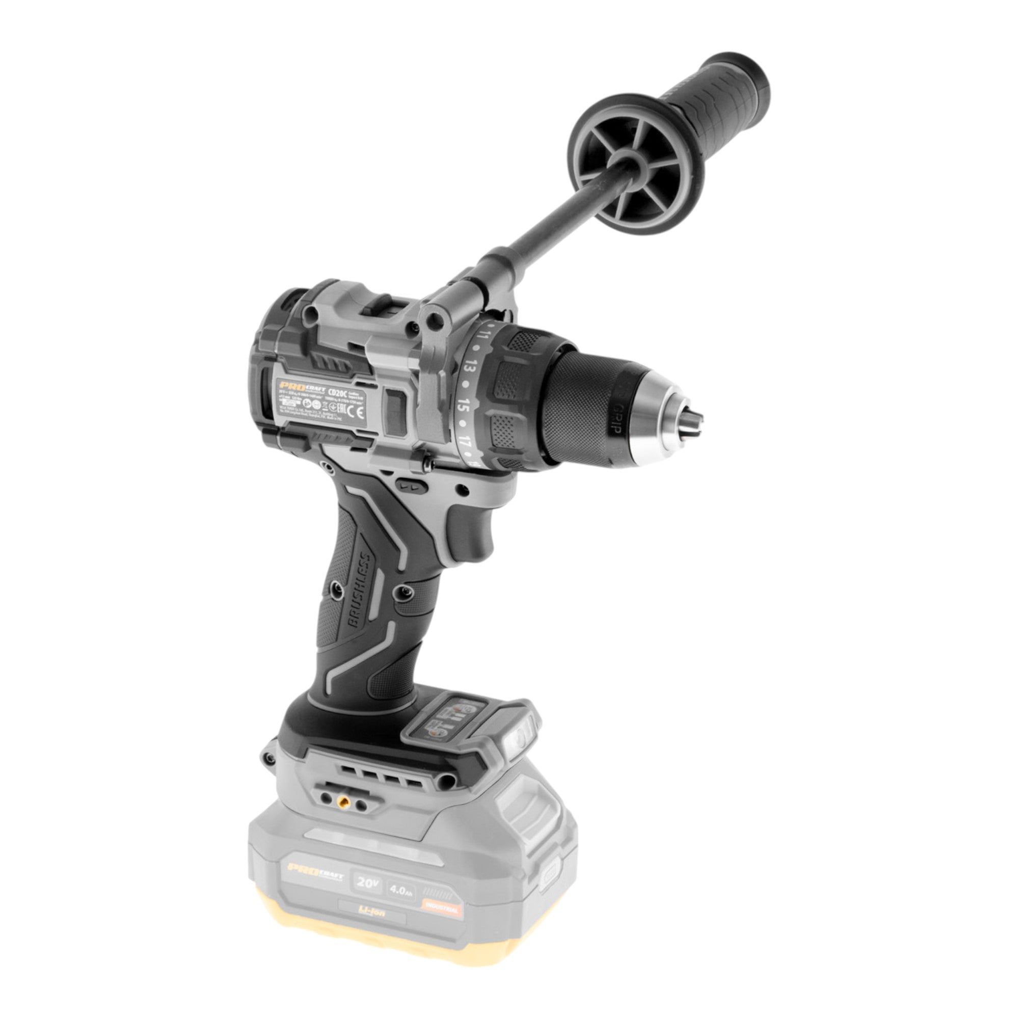 ProCraft Industrial CD20C BB Akku Schlagbohrschrauber 20 V 120 Nm Brushless Solo ohne Akku ohne Ladegeraet 3 - toolbrothers