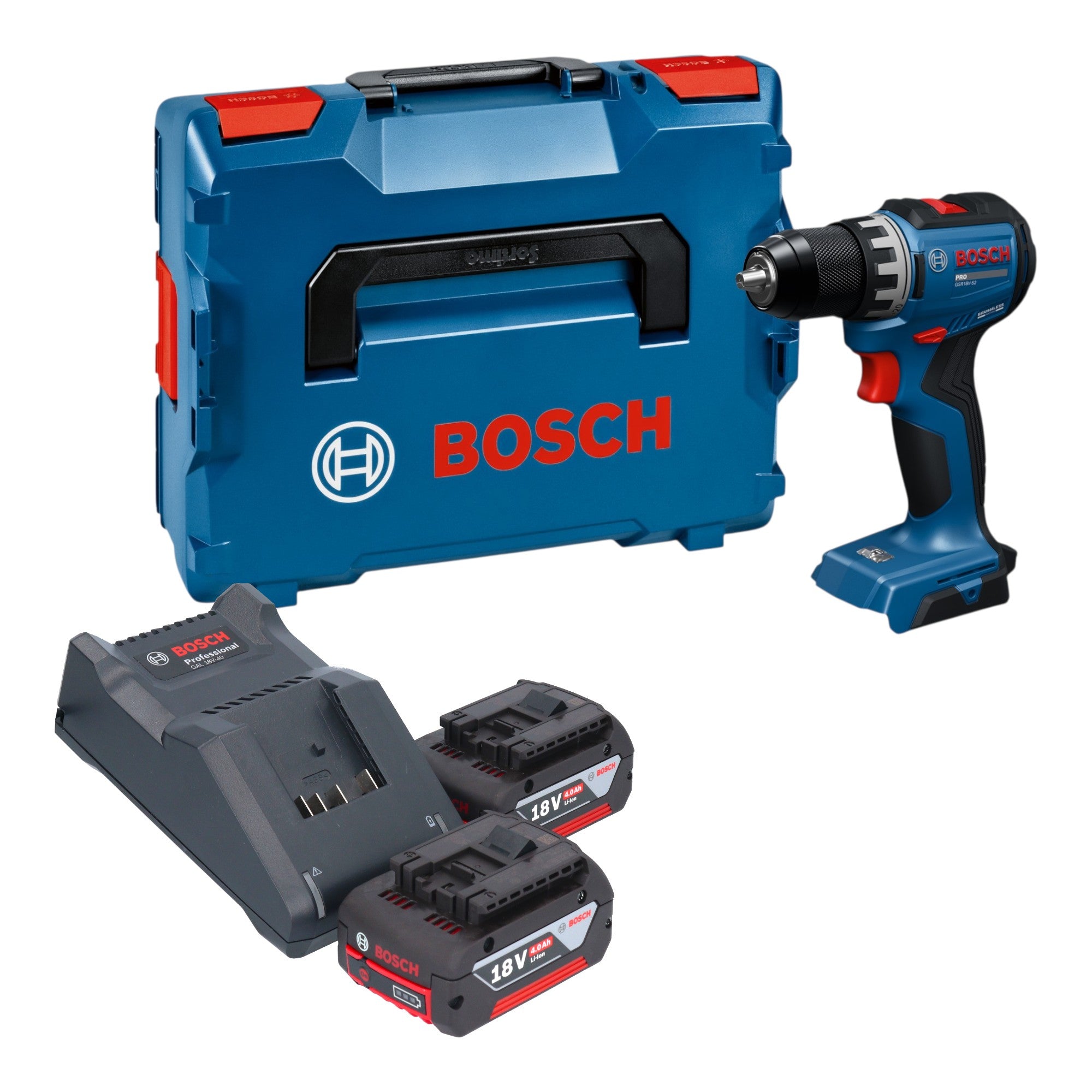 Bosch GSR 18V 52 Professional Akku Bohrschrauber 18 V 70 Nm Brushless 2x Akku 4 0 Ah Ladegeraet L Boxx 0 - toolbrothers
