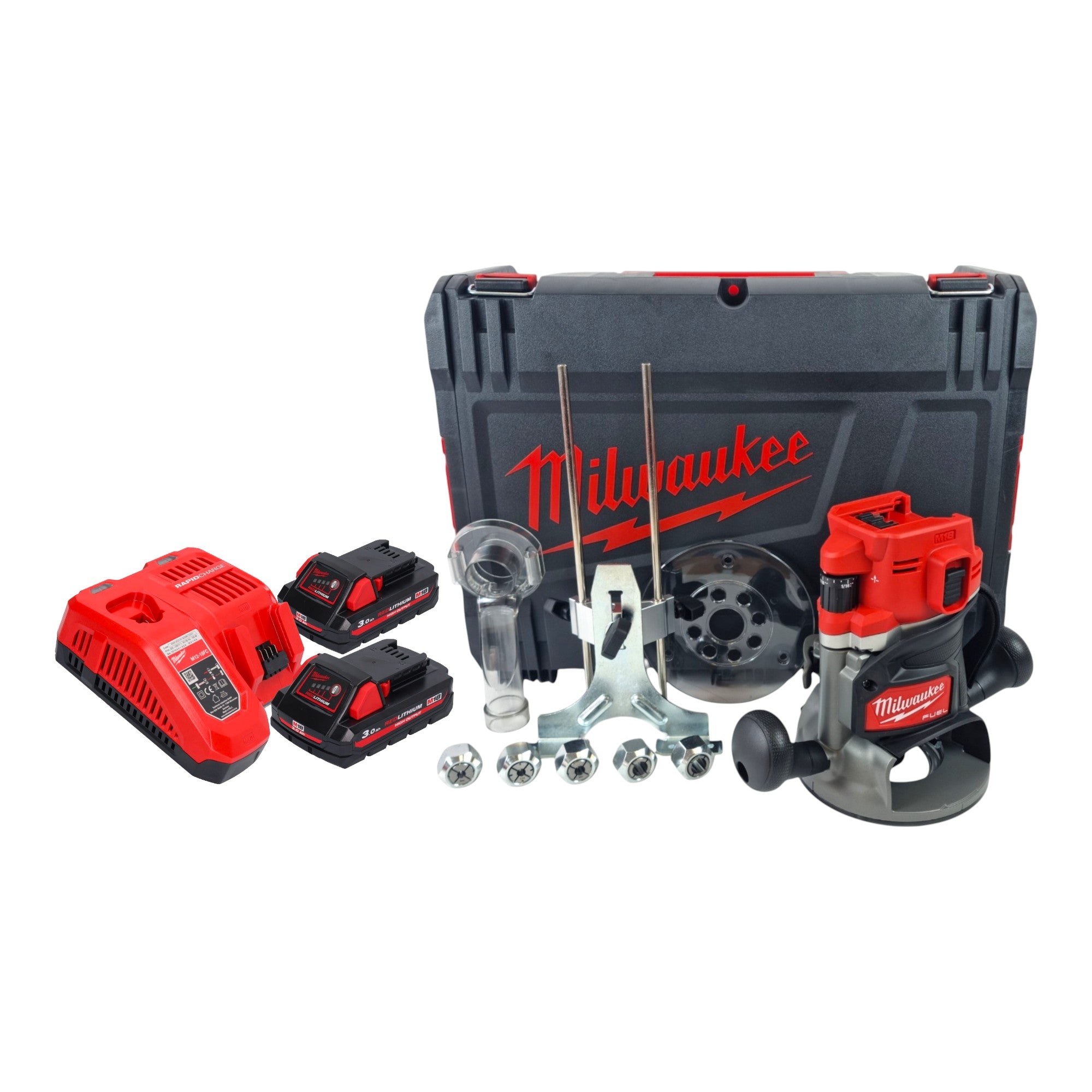 Milwaukee M18 FR12 302X Akku Oberfraese 18 V 6 0 mm 1 2 Brushless 2x Akku 3 0 Ah Ladegeraet HD Box 0 - toolbrothers