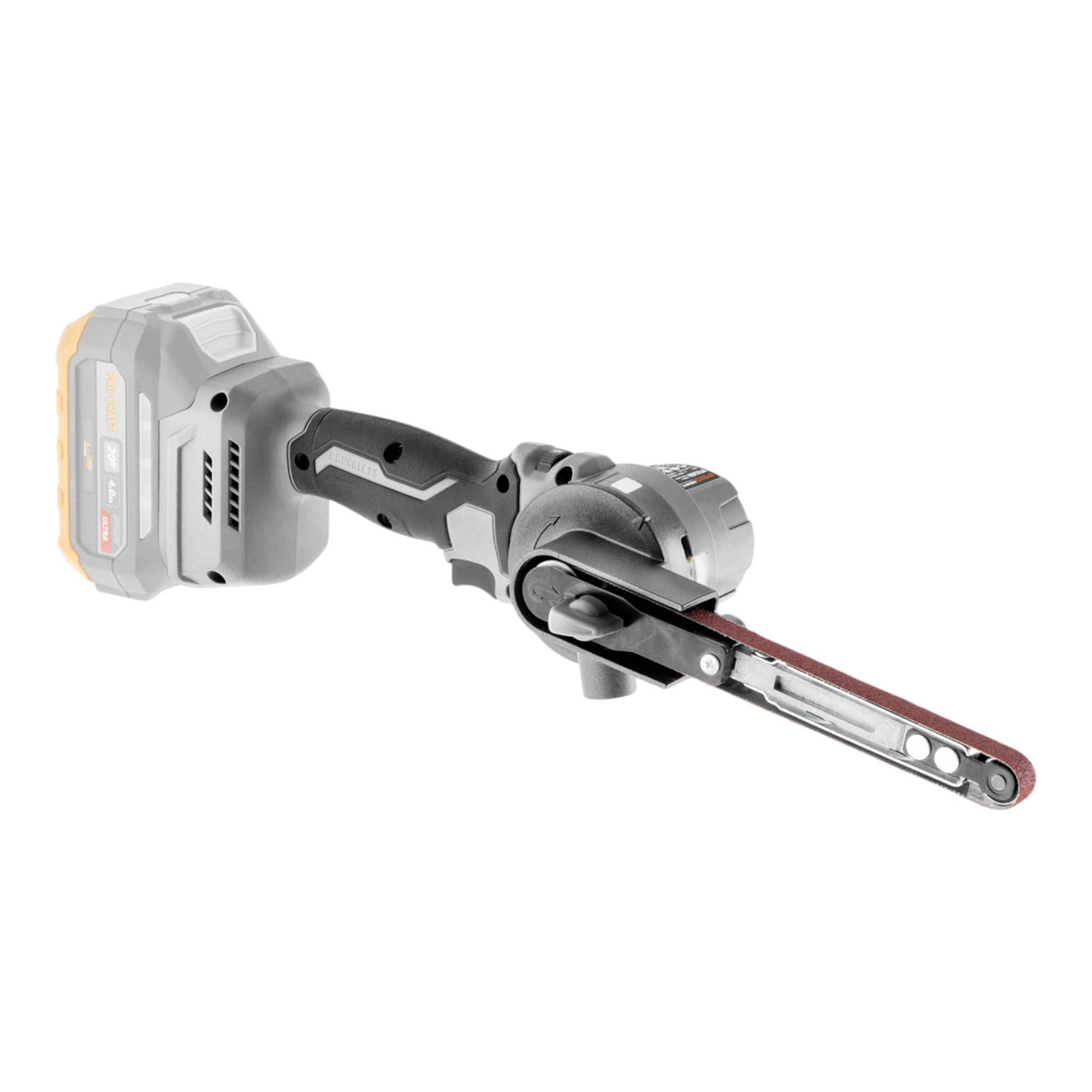 ProCraft Industrial PFA20A BB Akku Bandfeile 20 V 13 x 457 mm Brushless 2x Akku 2 0 Ah Ladegeraet 4 - toolbrothers