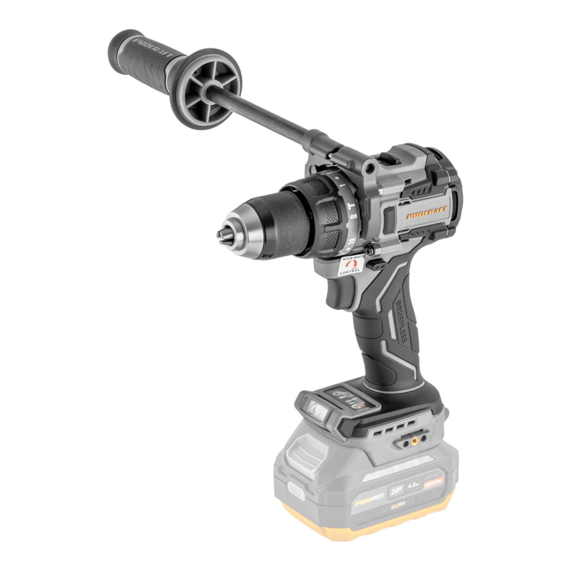 ProCraft Industrial CD20C BB Akku Schlagbohrschrauber 20 V 120 Nm Brushless 2x Akku 2 0 Ah Ladegeraet 1 - toolbrothers