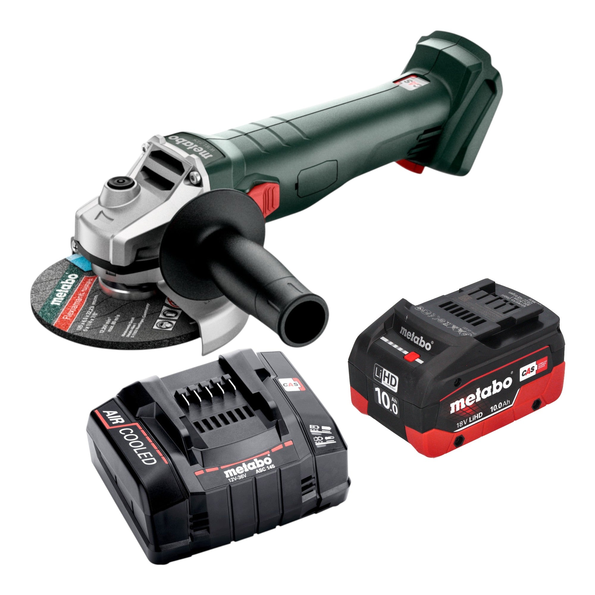 Metabo W 18 7 125 Akku Winkelschleifer 18 V 125 mm 1x LiHD Akku 10 0 Ah Ladegeraet 0 - toolbrothers