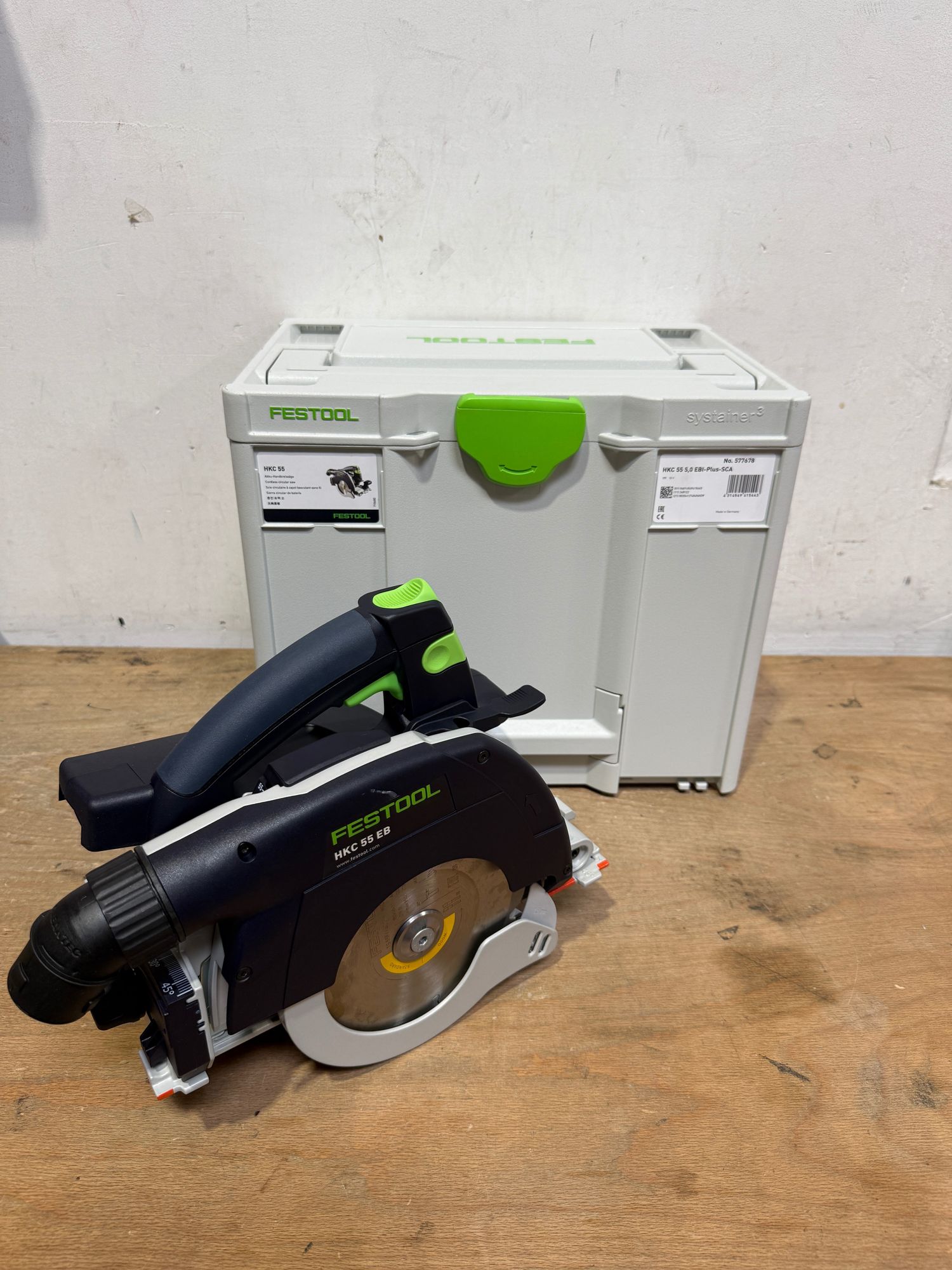 Festool HKC 55 EB Basic Akku Handkreissaege 18 V 160 mm Brushless 576163 Systainer ohne Akku ohne Ladegeraet Nachfolger von 201358 Leicht Gebraucht 0 - toolbrothers