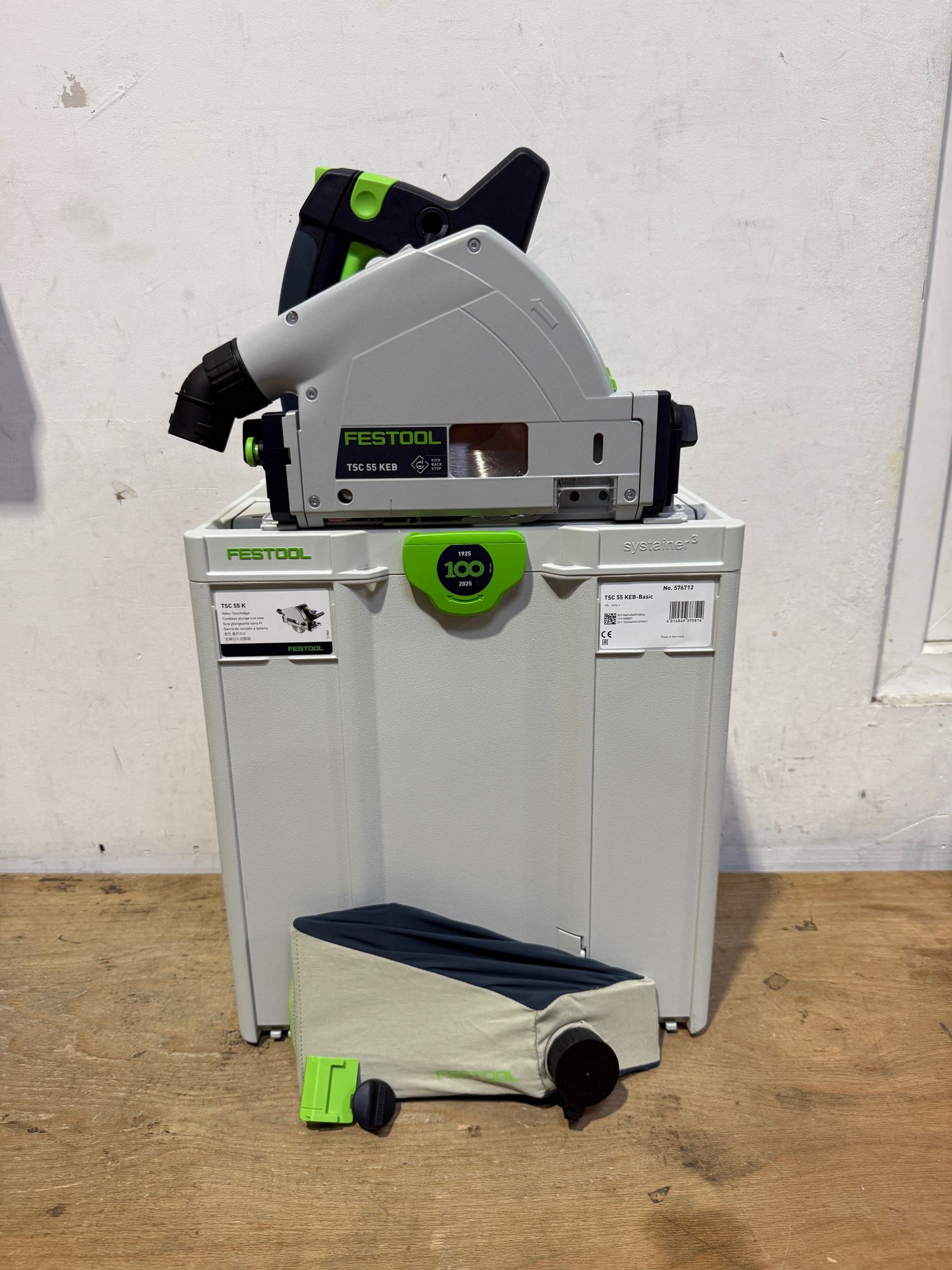 Festool TSC 55 KEB Basic Akku Tauchsaege 18 V 36 V 2x 18 V 160 mm Brushless 576712 Systainer ohne Akku ohne Ladegeraet Nachfolger von 201395 OVP Beschaedigt 0 - toolbrothers