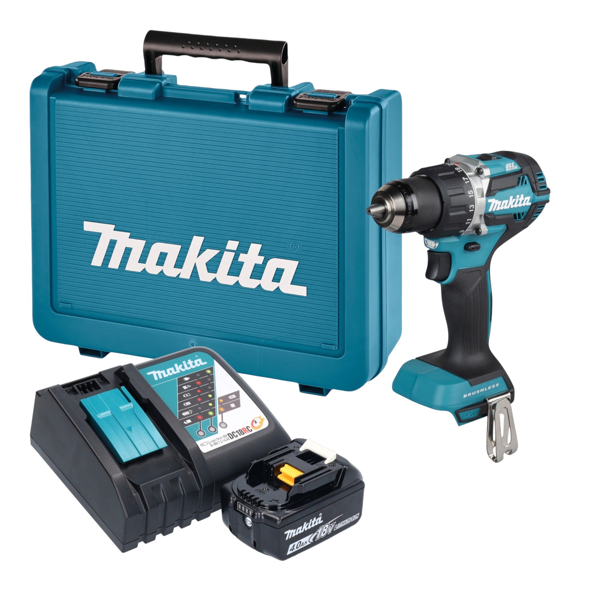 Makita DDF 484 RM1E Akku Bohrschrauber 18 V 54 Nm Brushless 1x Akku 4 0 Ah Ladegeraet Koffer 0 - toolbrothers