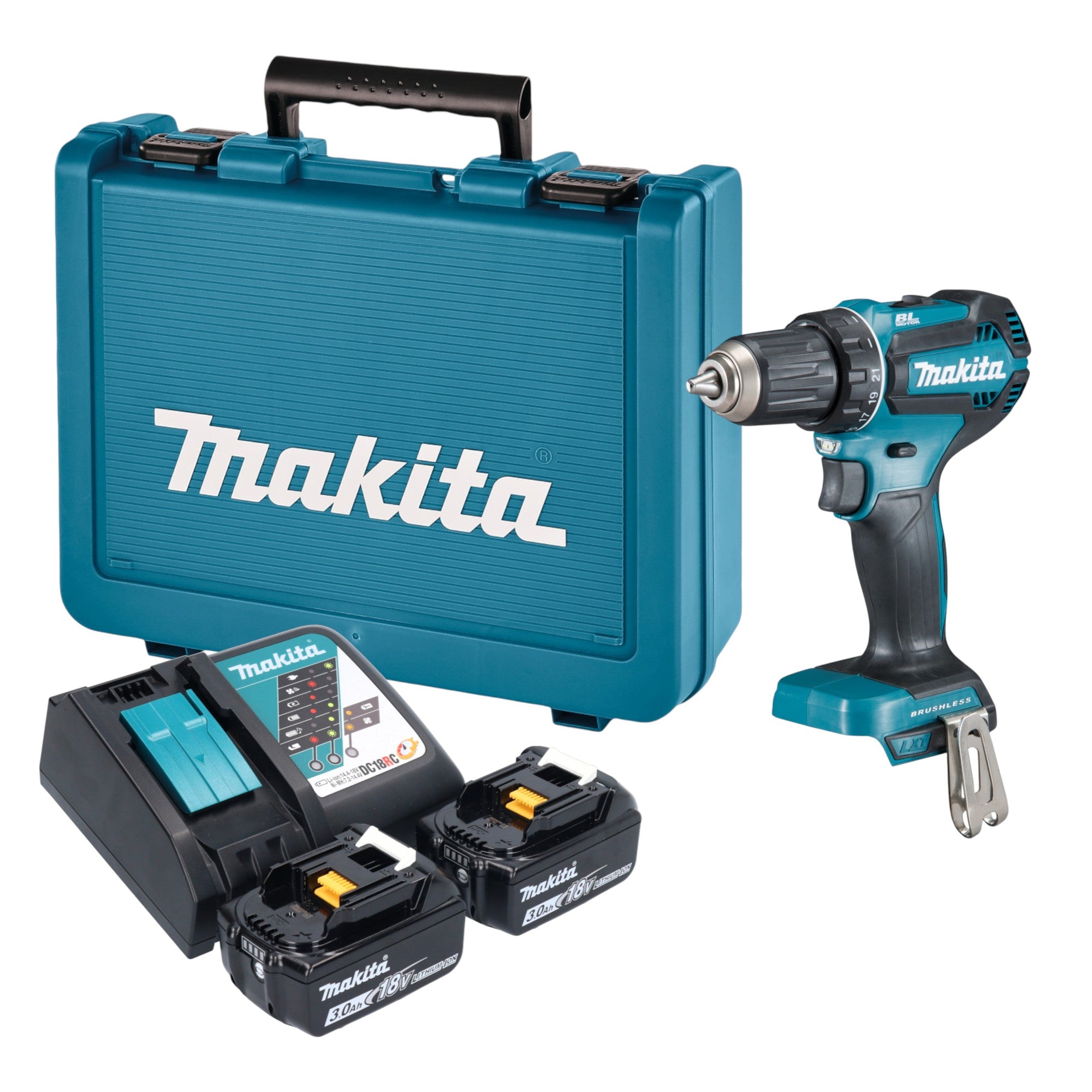 Makita DDF 485 RFE Akku Bohrschrauber 18 V 50 Nm Brushless 2x Akku 3 0 Ah Ladegeraet Koffer 0 - toolbrothers