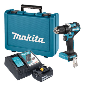Makita DDF 487 RG1E Akku Bohrschrauber 18 V 40 Nm Brushless + 1x Akku 6,0 Ah + Ladegerät + Koffer