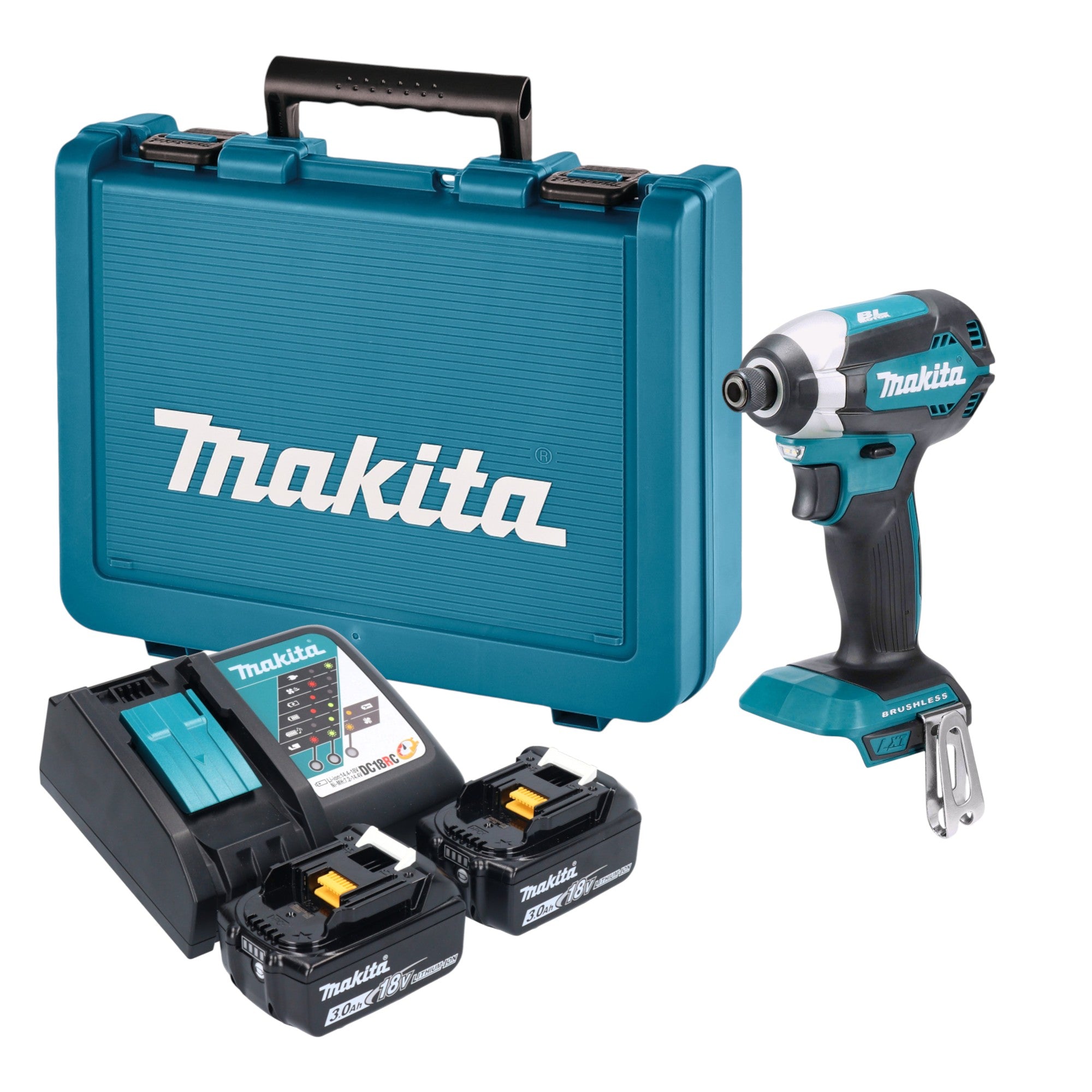 Makita DTD 153 RFE Akku Schlagschrauber 18 V 170 Nm 1 4 Brushless 2x Akku 3 0 Ah Ladegeraet Koffer 0 - toolbrothers
