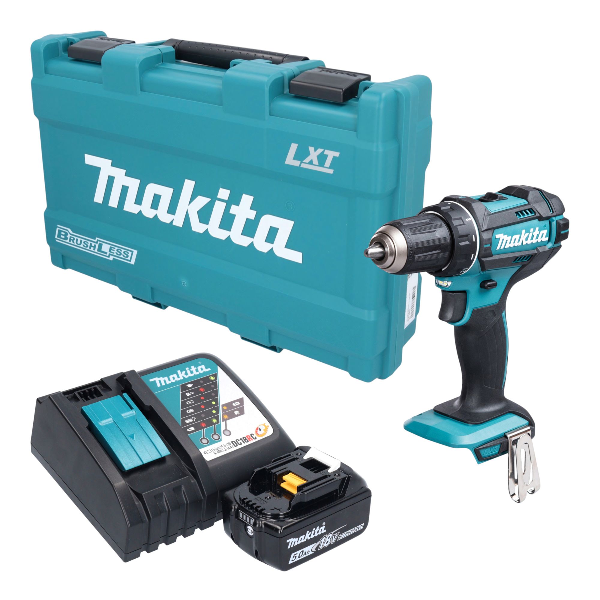 Makita DDF 482 RT1K Akku Bohrschrauber 18 V 62 Nm 1x Akku 5 0 Ah Ladegeraet Koffer 0 - toolbrothers