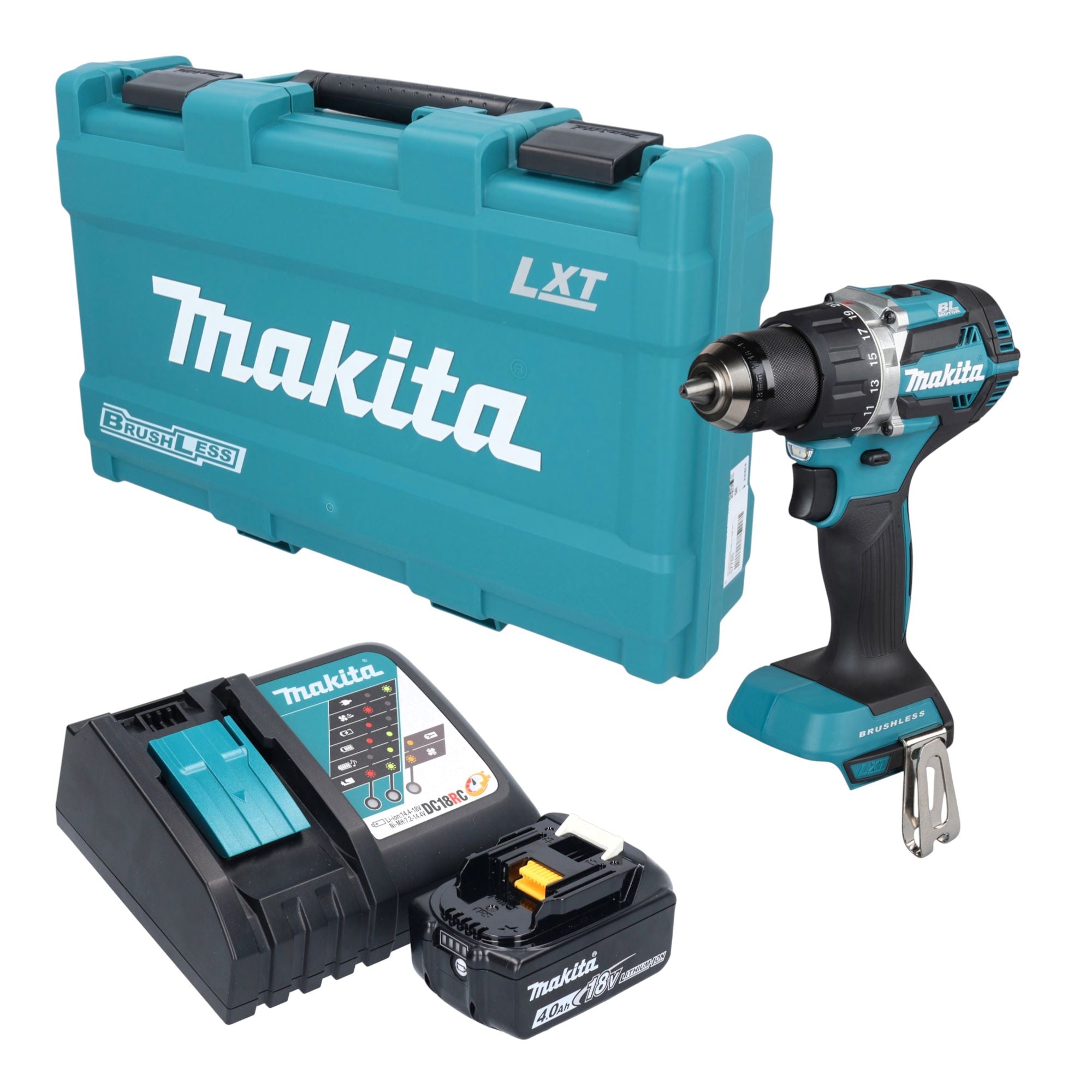 Makita DDF 484 RM1K Akku Bohrschrauber 18 V 54 Nm Brushless 1x Akku 4 0 Ah Ladegeraet Koffer 0 - toolbrothers