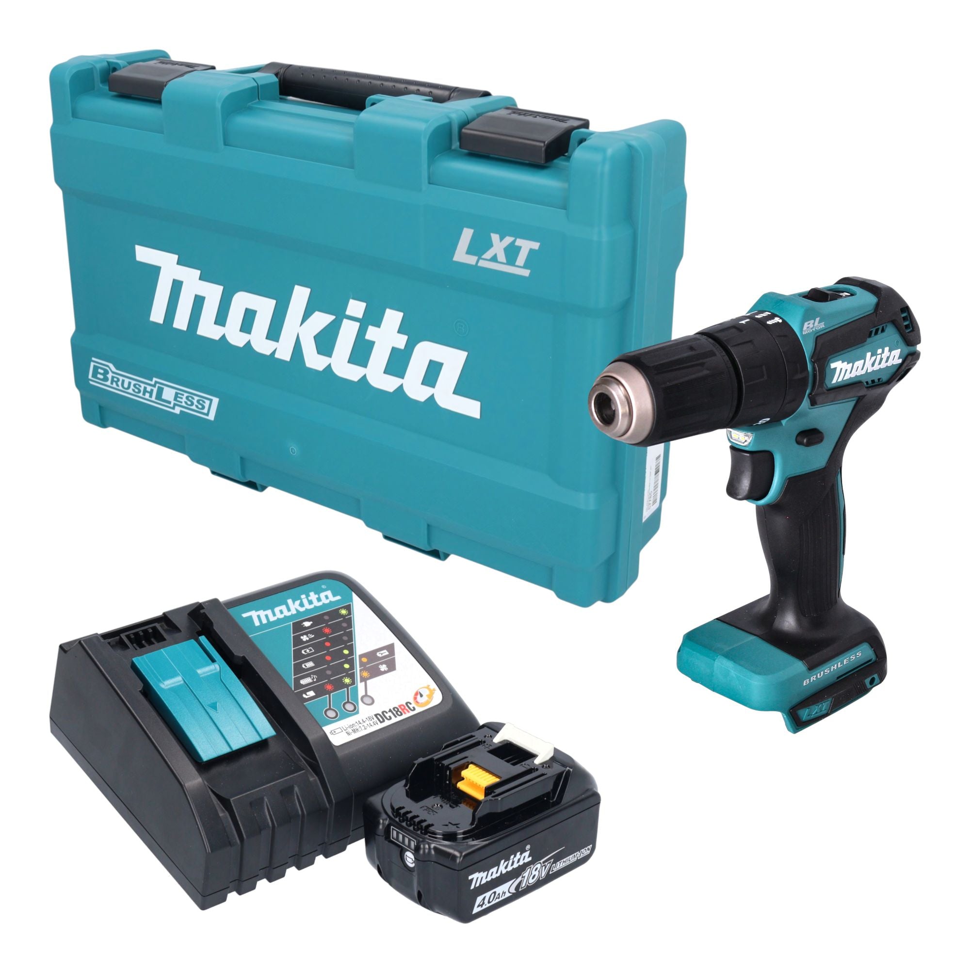 Makita DHP 483 RM1K Akku Schlagbohrschrauber 18 V 40 Nm Brushless 1x Akku 4 0 Ah Ladegeraet Koffer 0 - toolbrothers