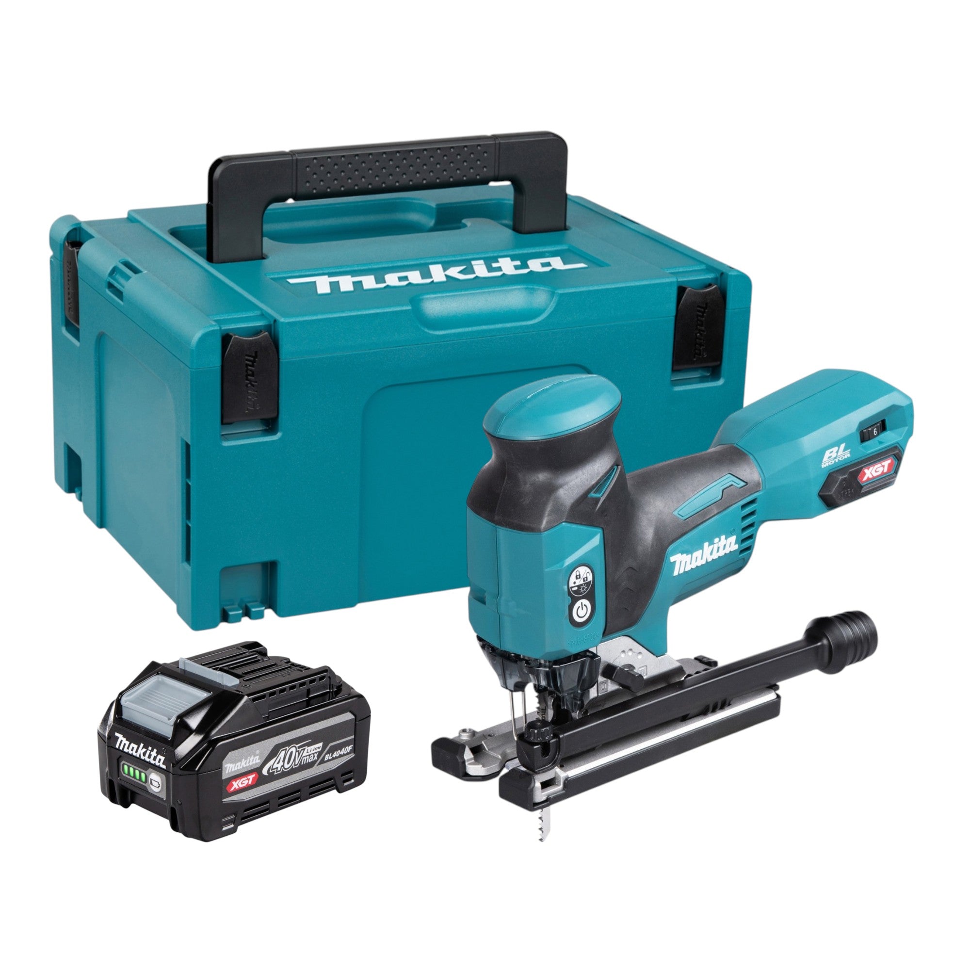 Makita JV 001 GU101 Akku Stichsaege 40 V max 135 mm Brushless 1x Akku 4 0 Ah Makpac ohne Ladegeraet 0 - toolbrothers