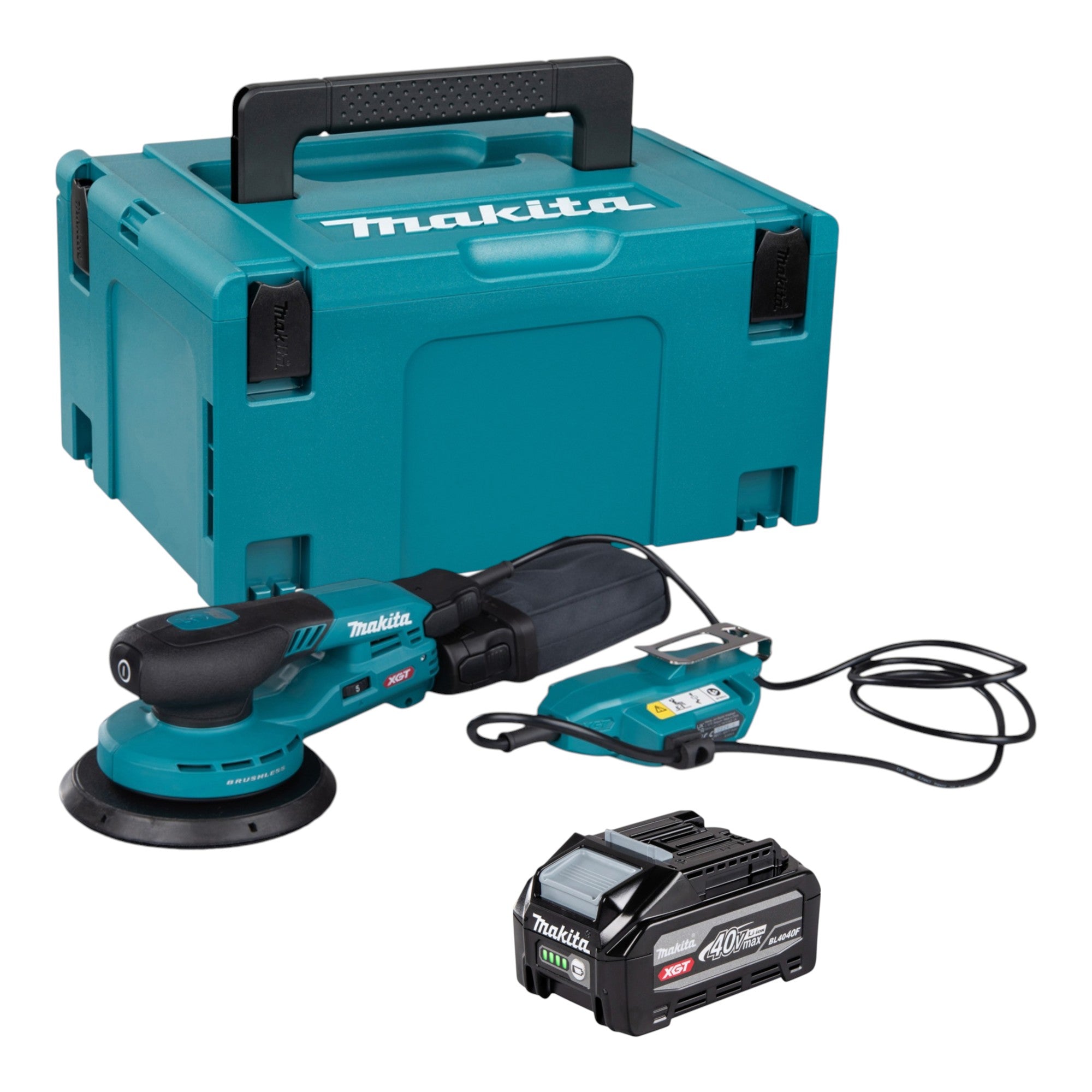 Makita BO 002 CGU101 Akku Exzenterschleifer 40 V max 150 mm 5 0 mm Hub Brushless 1x Akku 4 0 Ah Makpac ohne Ladegeraet 0 - toolbrothers