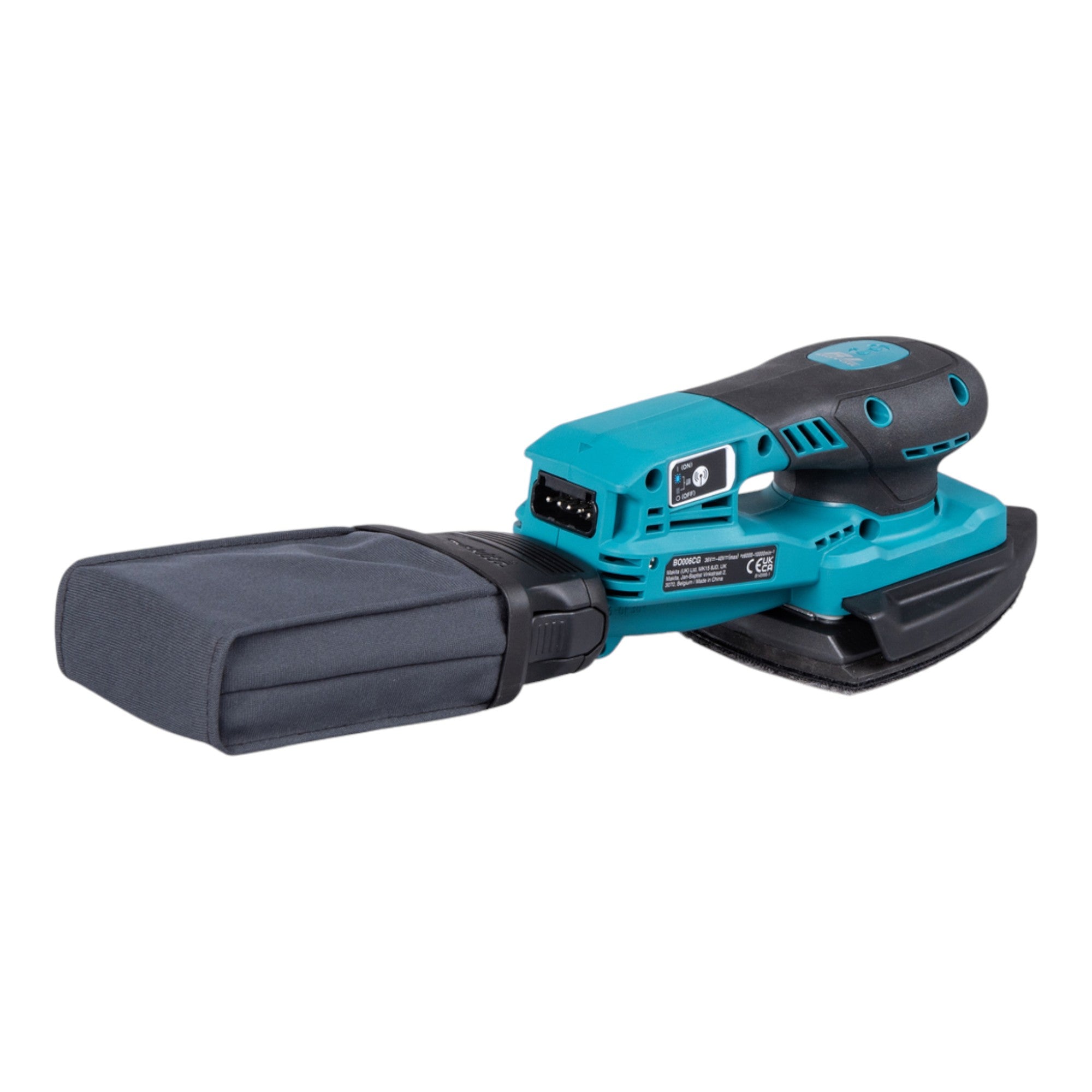 Makita BO 006 CGU201 Akku Deltaschleifer 40 V max 100 x 150 mm 3 0 mm Hub Brushless 2x Akku 4 0 Ah Ladegeraet Makpac 2 - toolbrothers