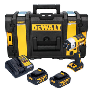 DeWalt DCF 887 M2 Akku Schlagschrauber 18 V 205 Nm 1/4" Brushless + 2x Akku 4,0 Ah + Ladegerät + Tough Box