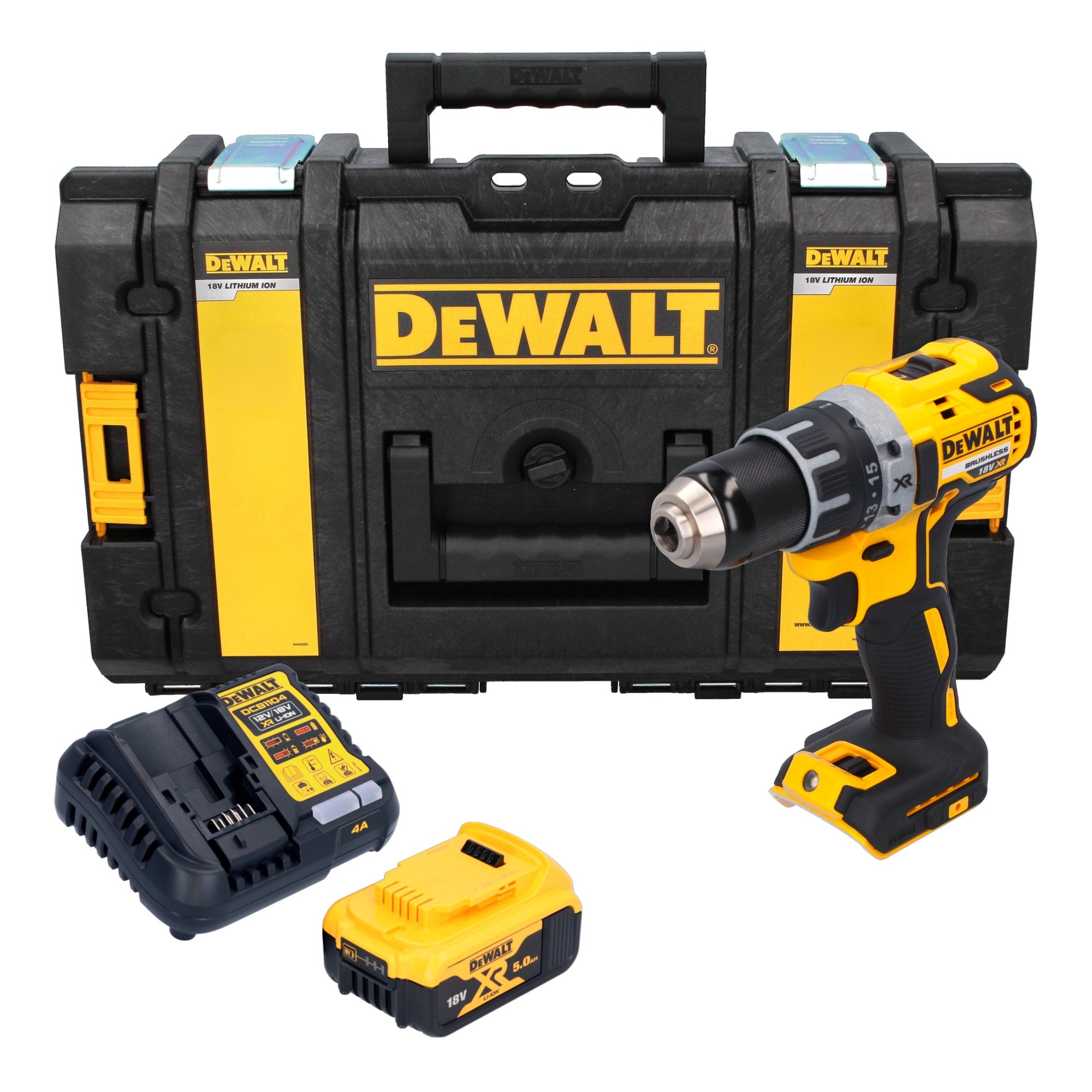 DeWalt DCD 791 P1 Akku Bohrschrauber 18 V 70 Nm Brushless 1x Akku 5 0 Ah Ladegeraet Tough Box 0 - toolbrothers