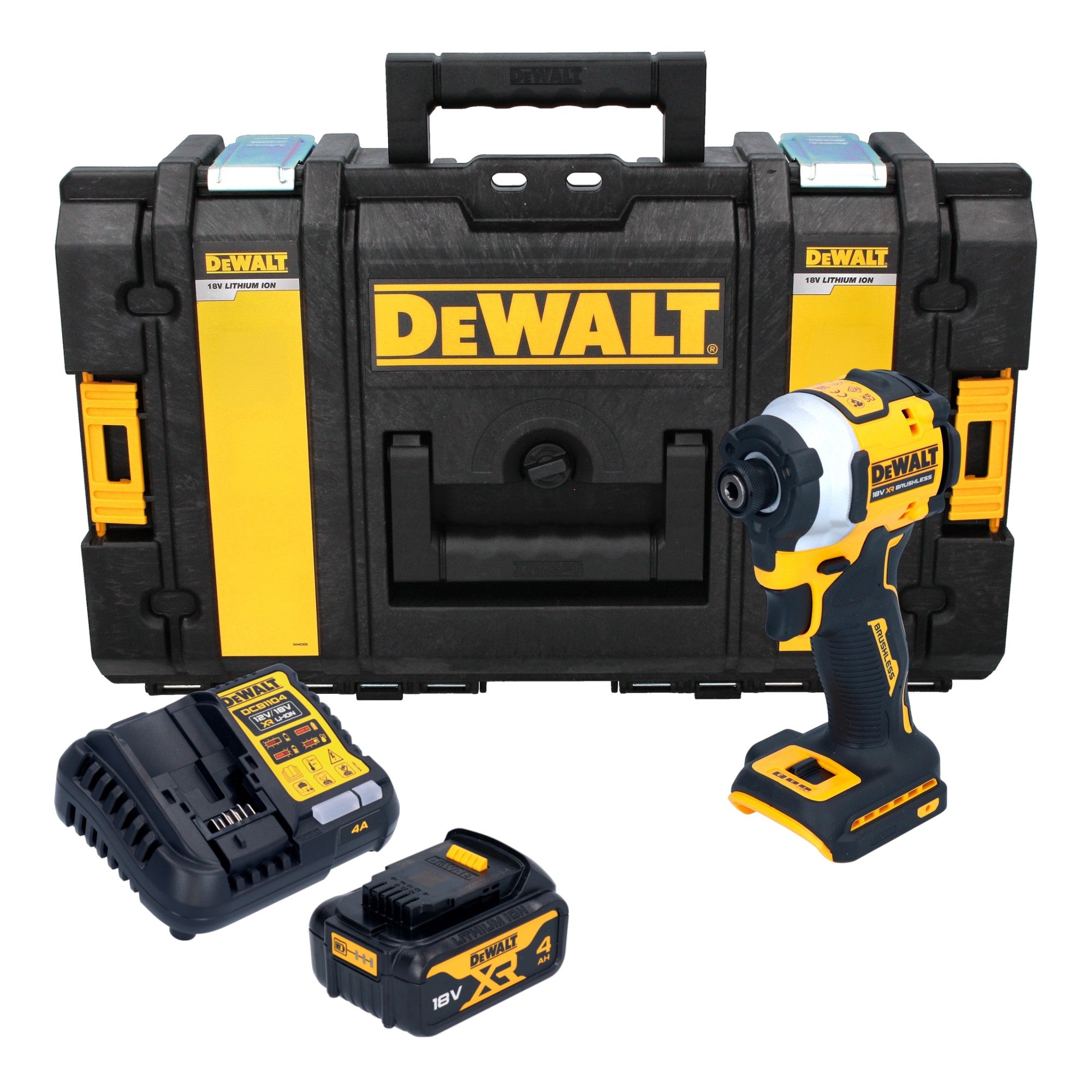 DeWalt DCF 850 M1 Akku Schlagschrauber 18 V 205 Nm 1 4 Brushless 1x Akku 4 0 Ah Ladegeraet Tough Box 0 - toolbrothers