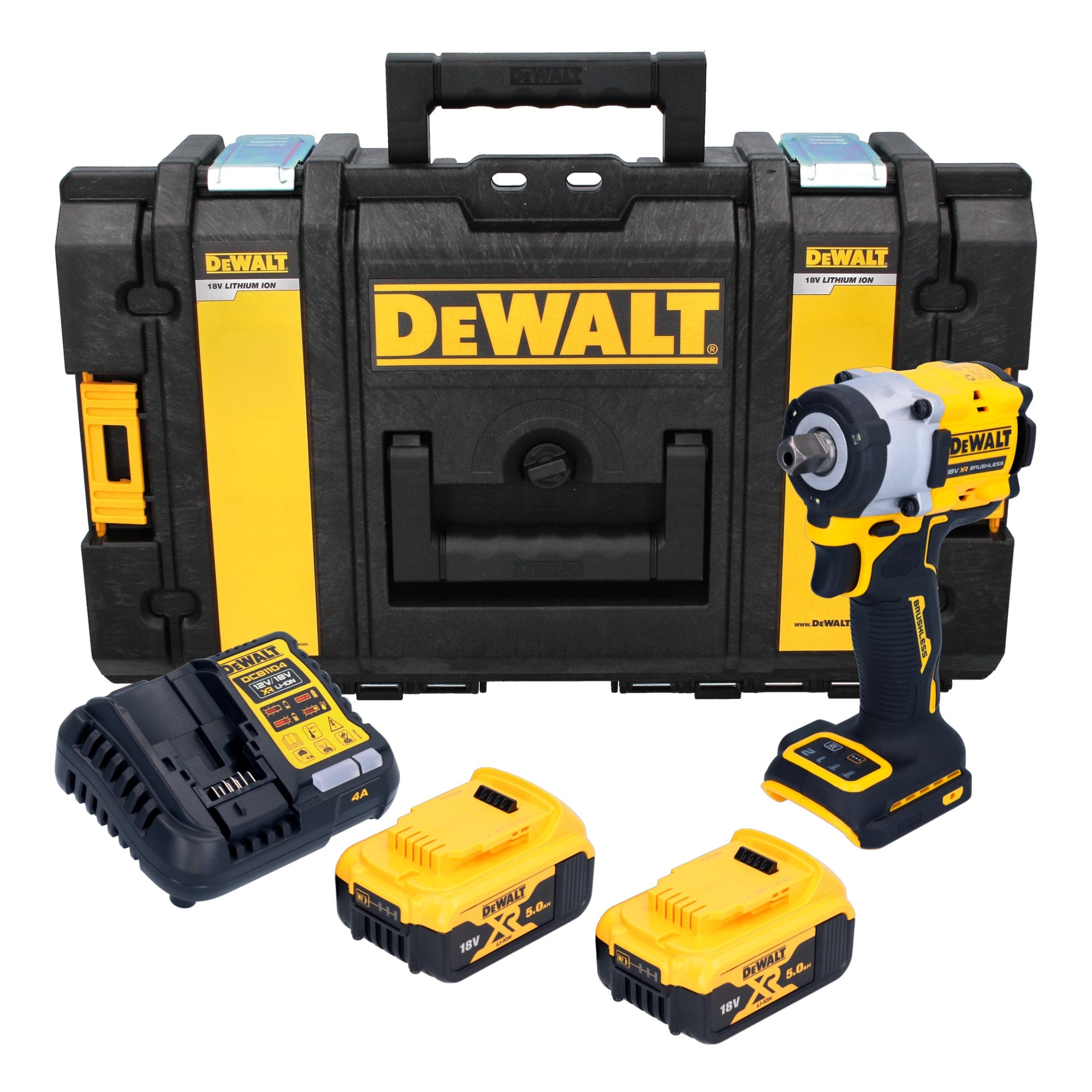 DeWalt DCF 922 P2 Akku Schlagschrauber 18 V 406 Nm 1 2 Brushless 2x Akku 5 0 Ah Ladegeraet Tough Box 0 - toolbrothers