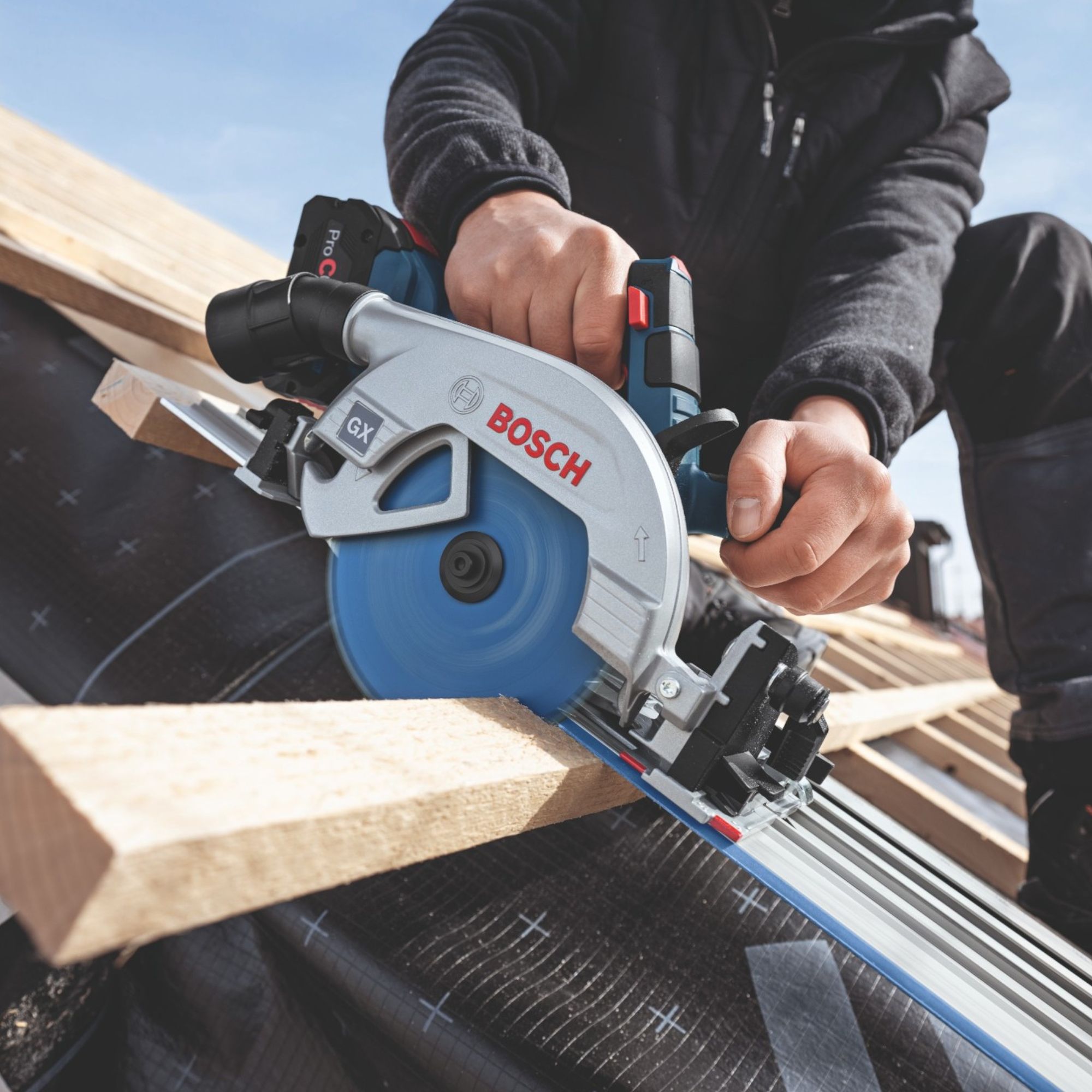 Bosch GKS 18V 57 2 GX Professional Akku Kreissaege 18 V 165 mm 06016C1003 Brushless Kappschiene ohne Akku ohne Ladegeraet 2 - toolbrothers