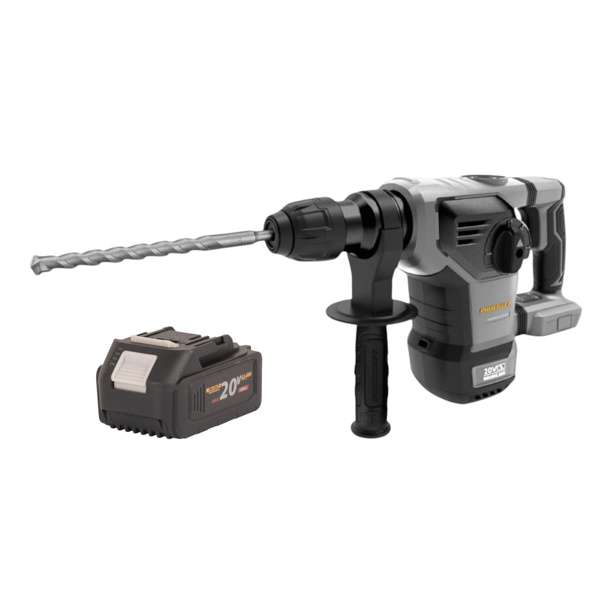 Marteau combiné sans fil Procraft Industrial HD20B-BB 20 V 5 J SDS plus Brushless + 1 batterie 4,0 Ah - sans chargeur